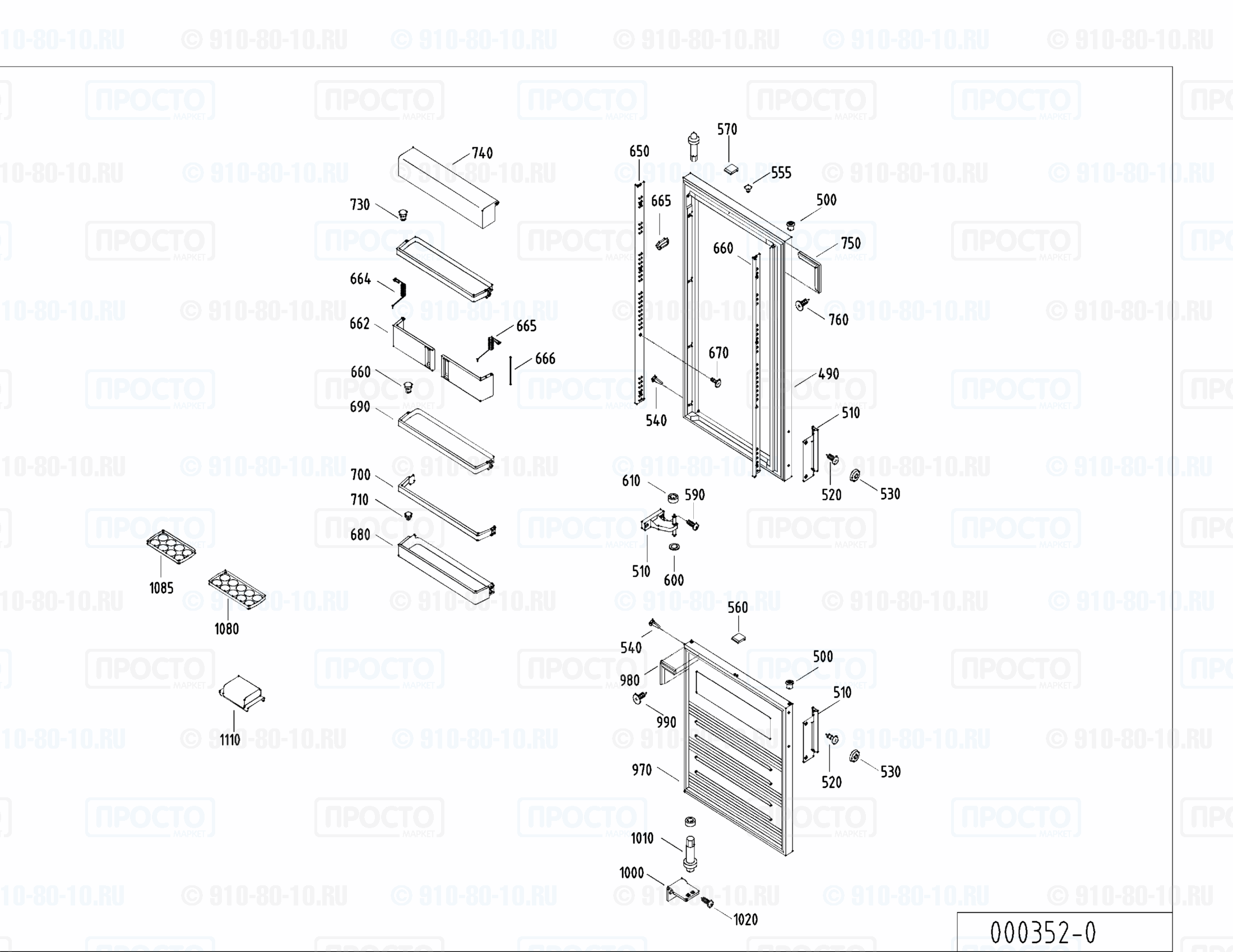 Взрыв-схема холодильника Liebherr KGT 3212-11
