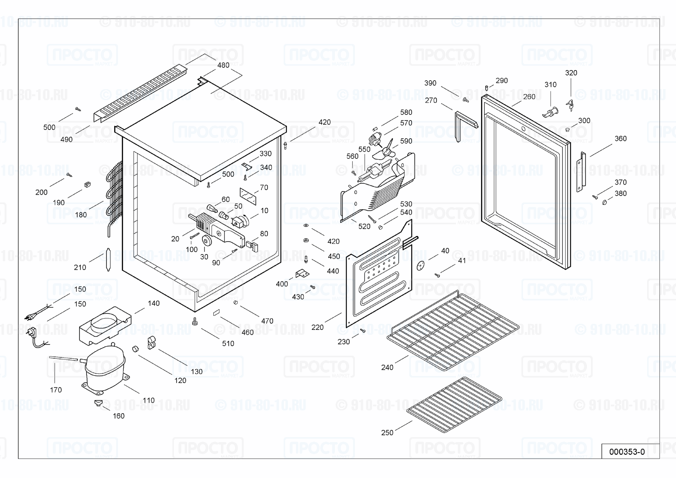 Взрыв-схема запчастей холодильника Liebherr UKU 1805-10
