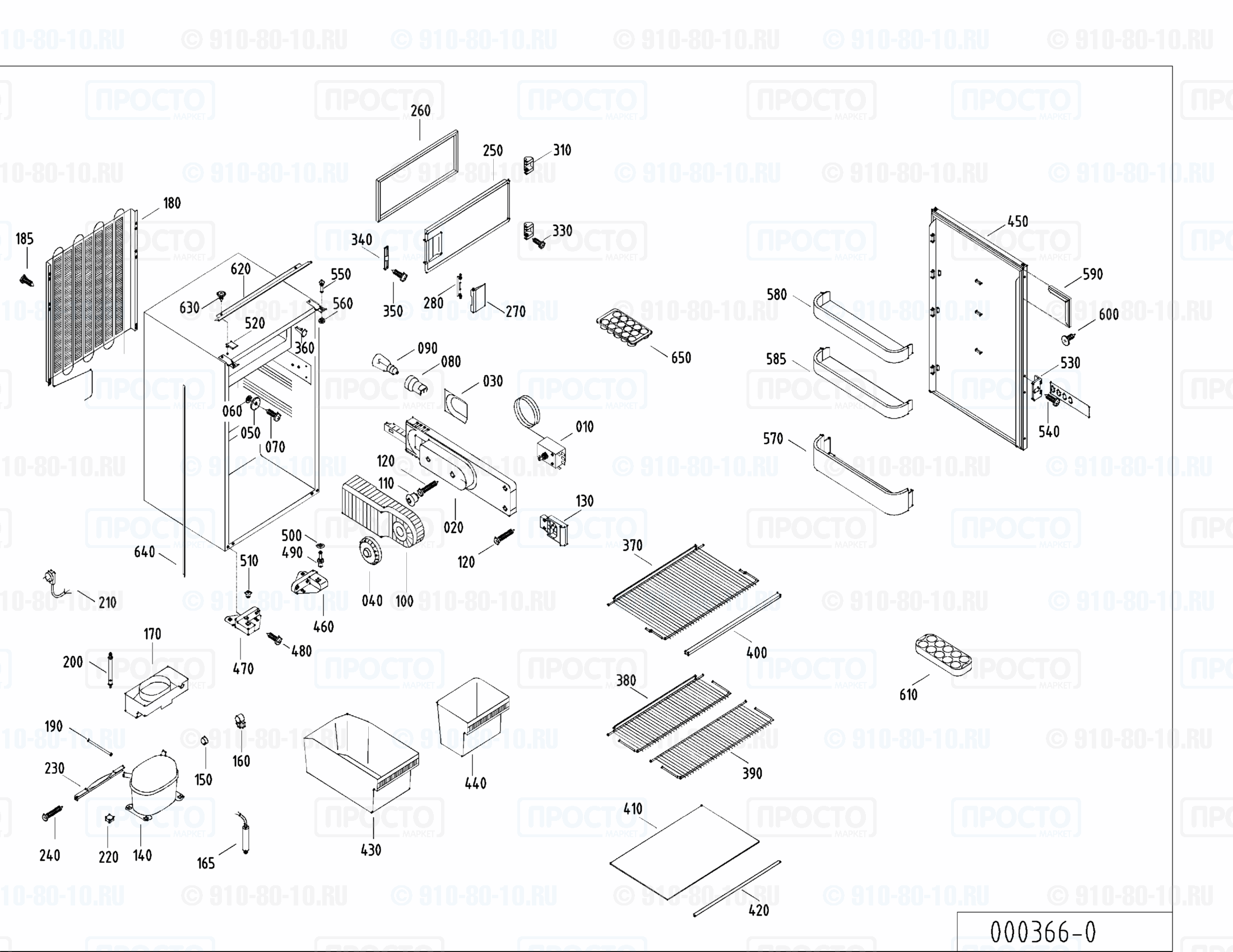 Взрыв-схема запчастей холодильника Liebherr KI 1613-20