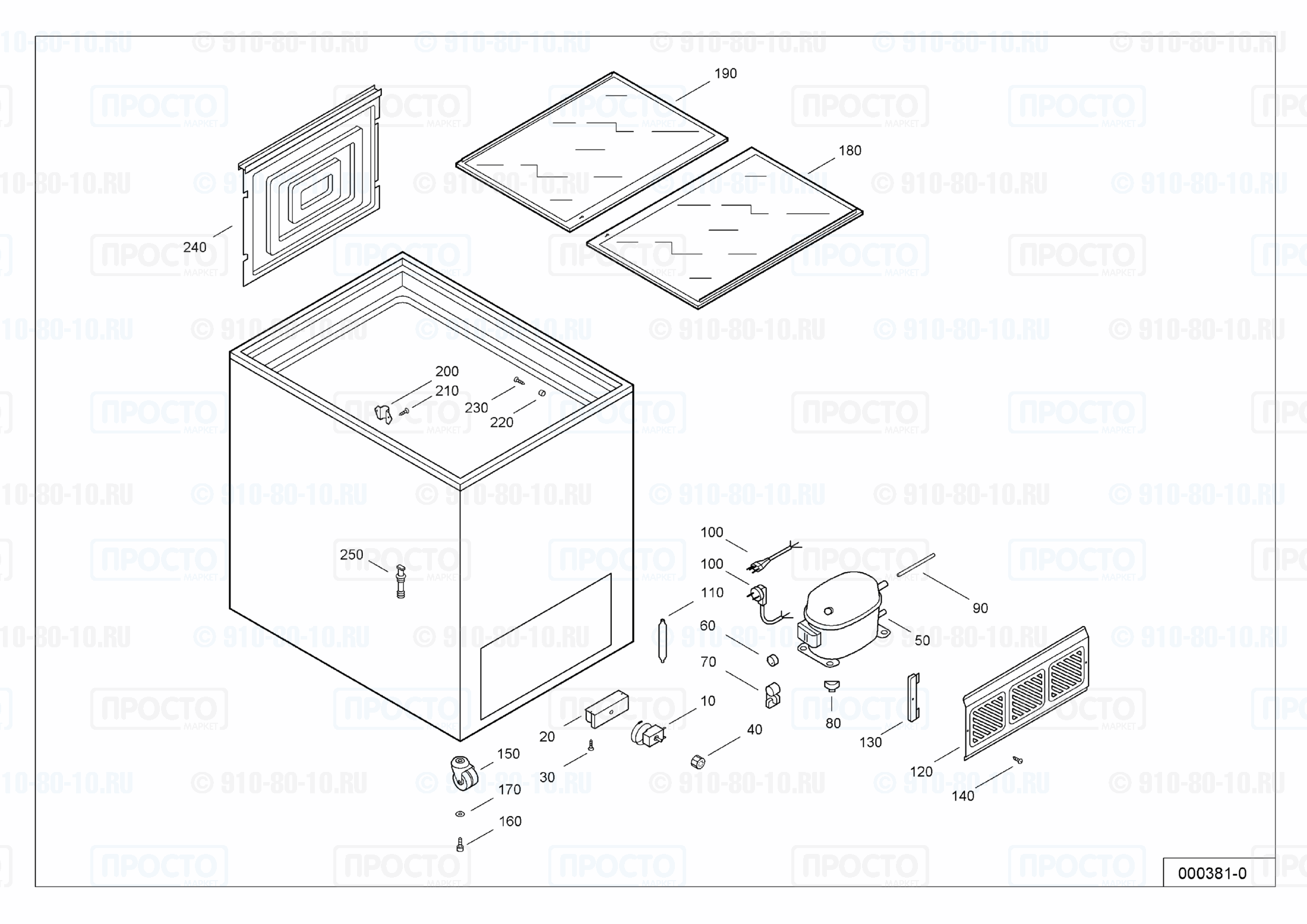 Взрыв-схема запчастей холодильника Liebherr FT 2902-12