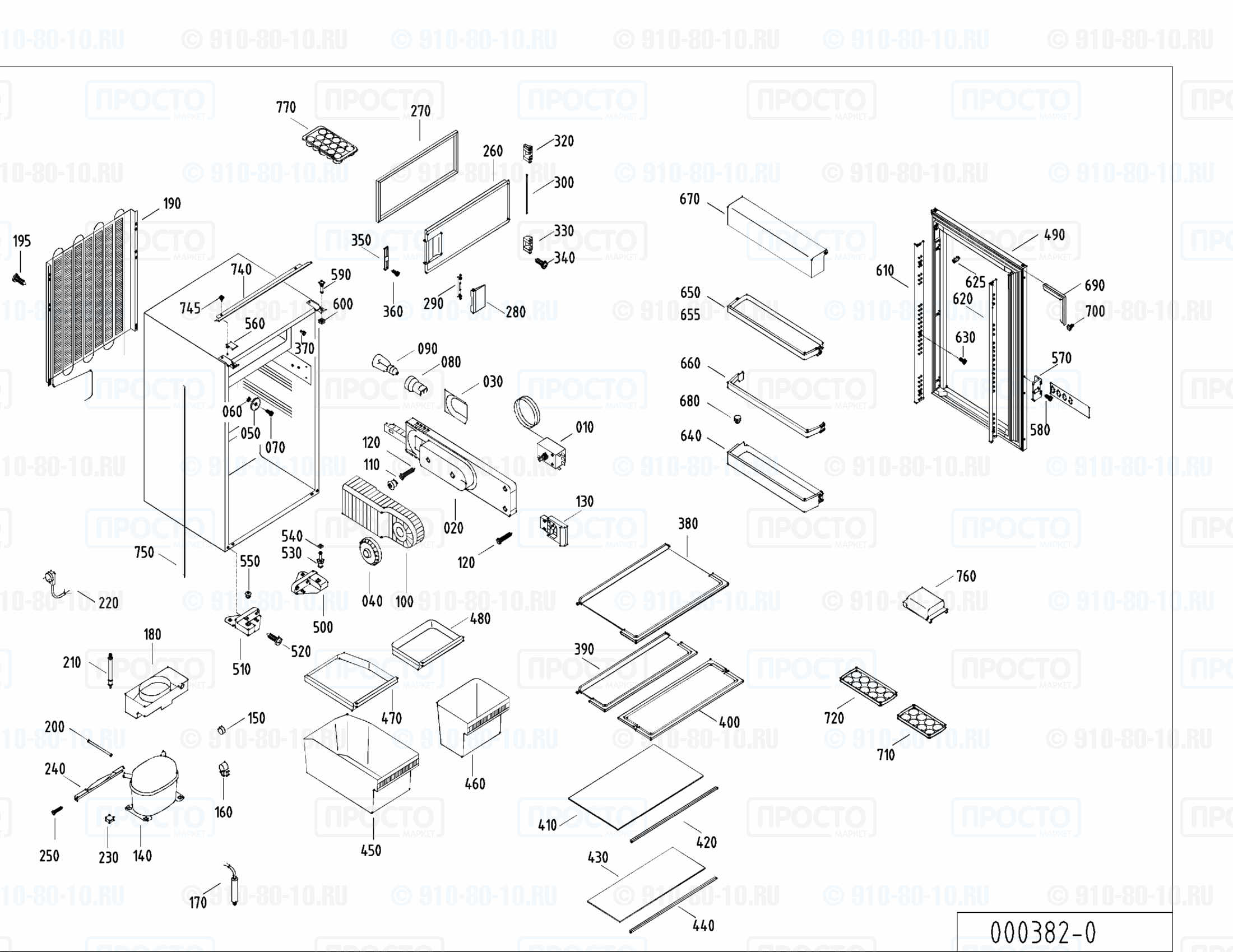 Взрыв-схема запчастей холодильника Liebherr KI 2433-50