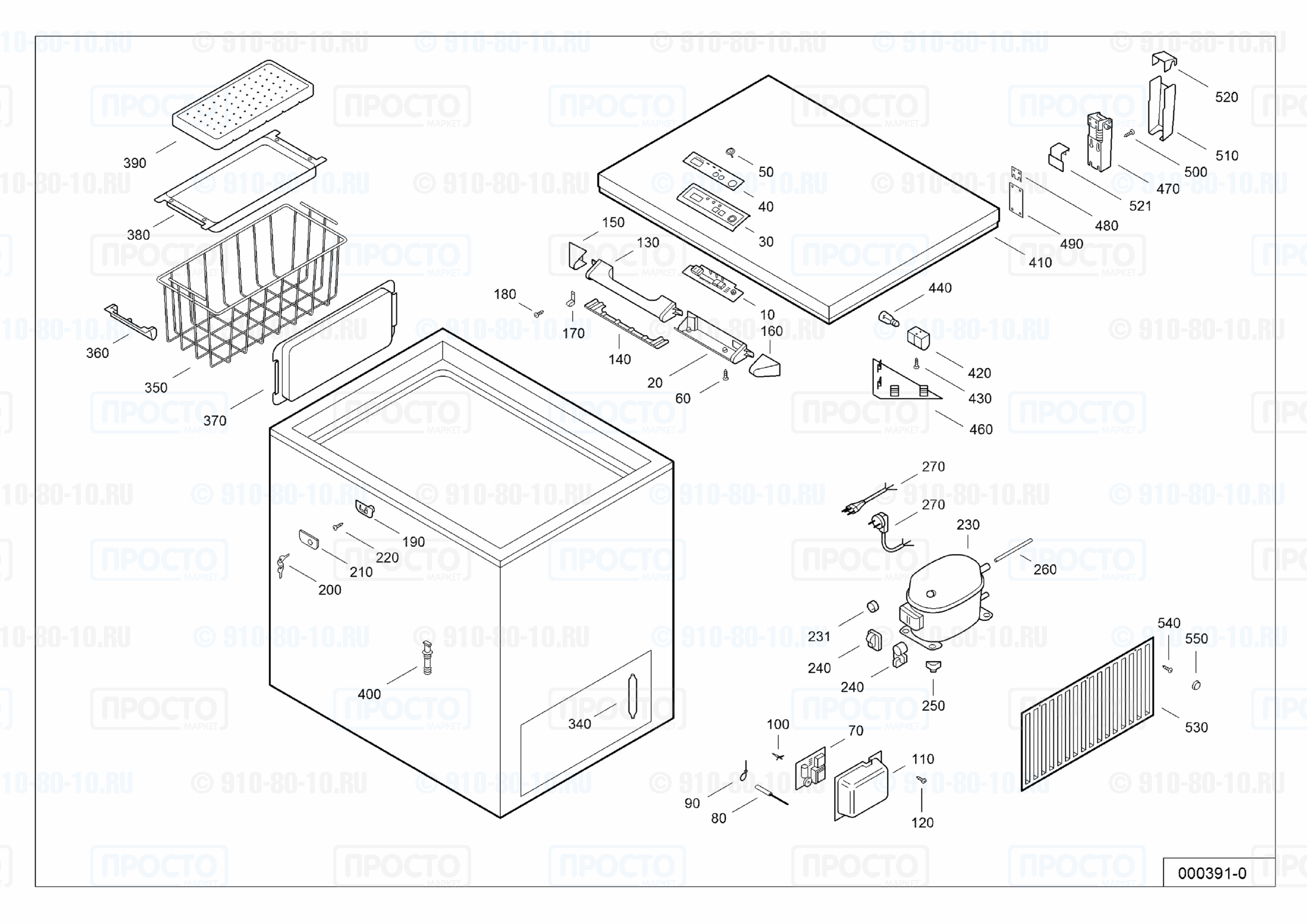 Взрыв-схема запчастей холодильника Liebherr GTS 3763-21
