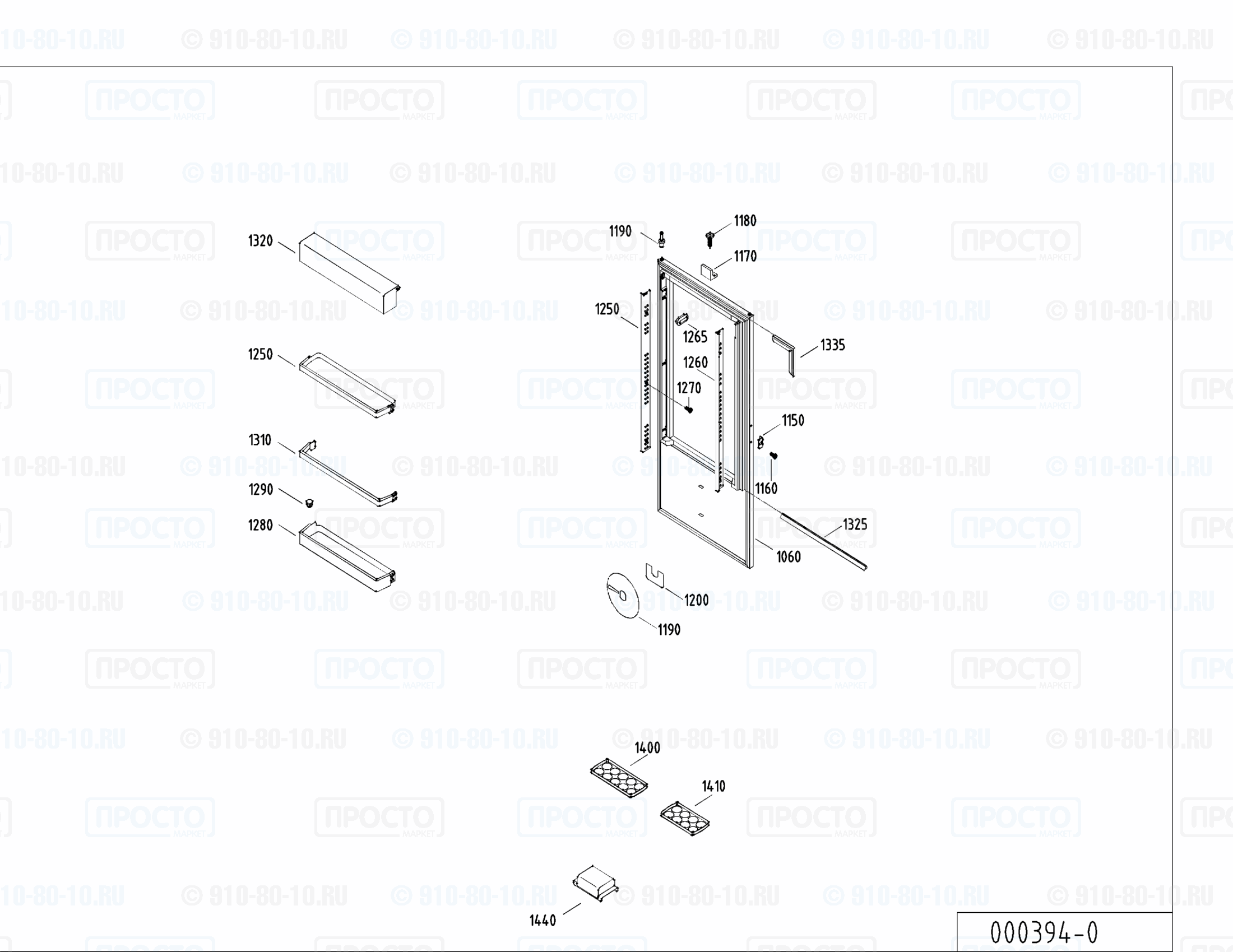 Взрыв-схема холодильника Liebherr KIB 2550-50