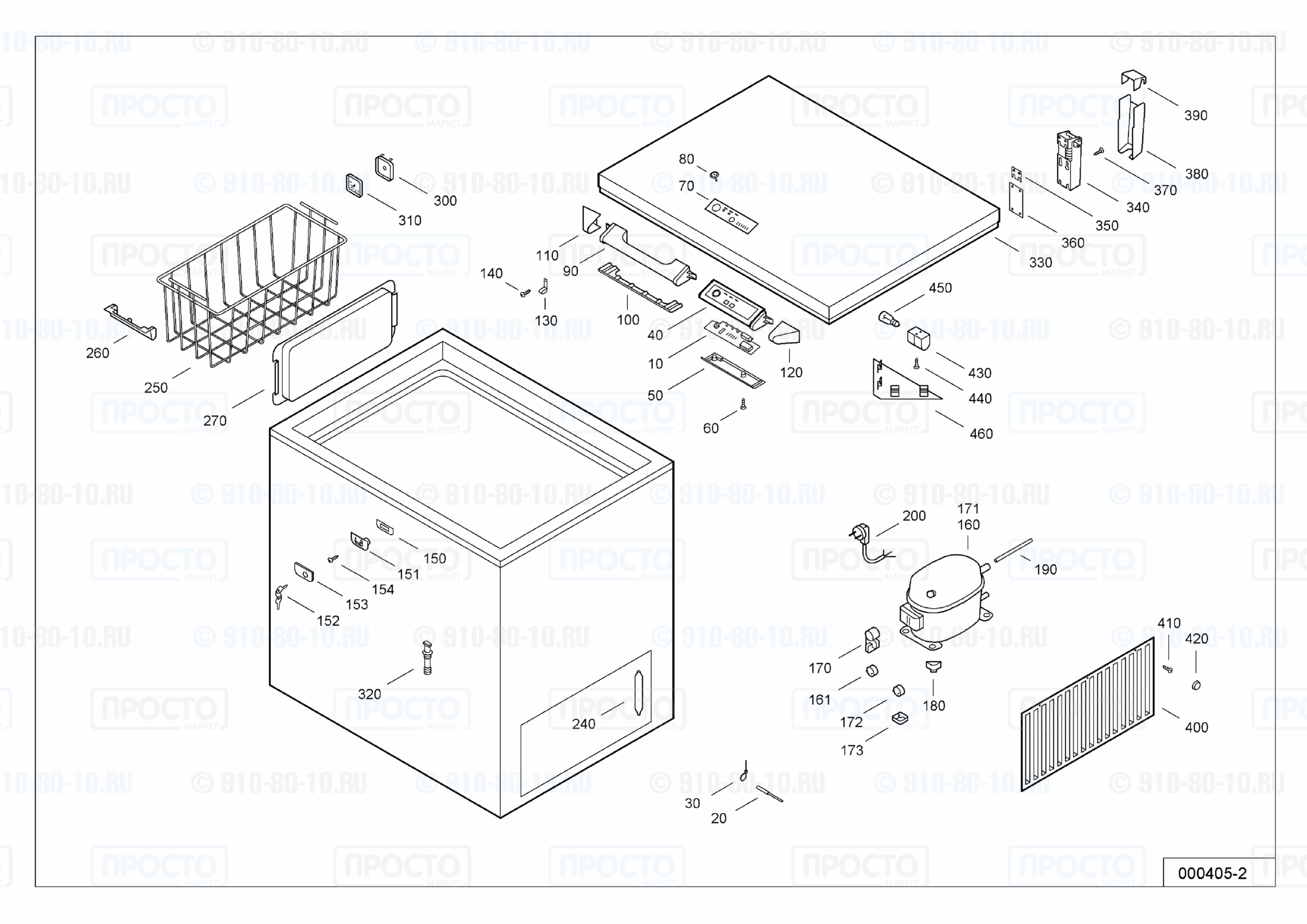 Взрыв-схема запчастей холодильника Liebherr GTS 3162-21B