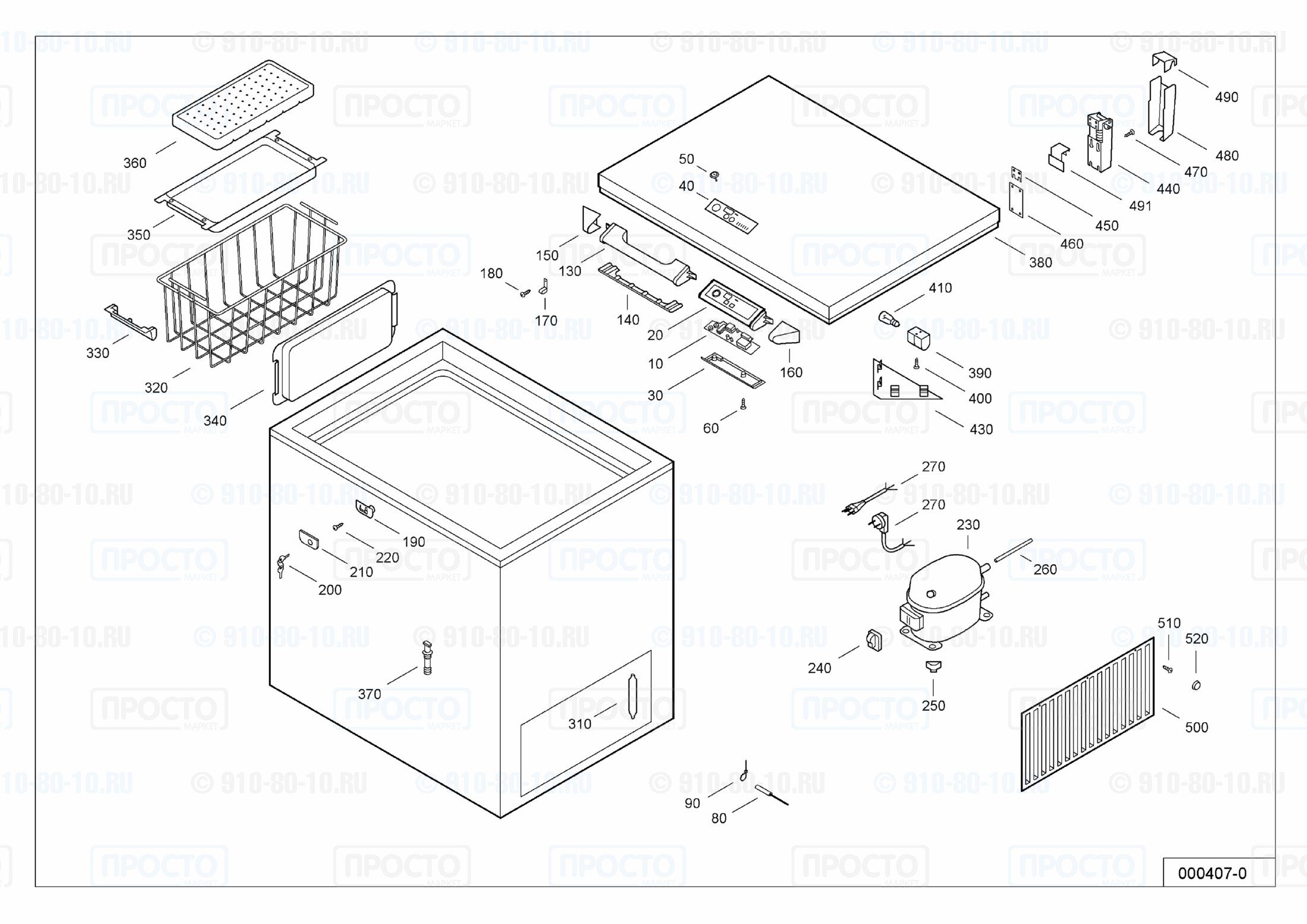 Взрыв-схема запчастей холодильника Liebherr GTS 2263-21A
