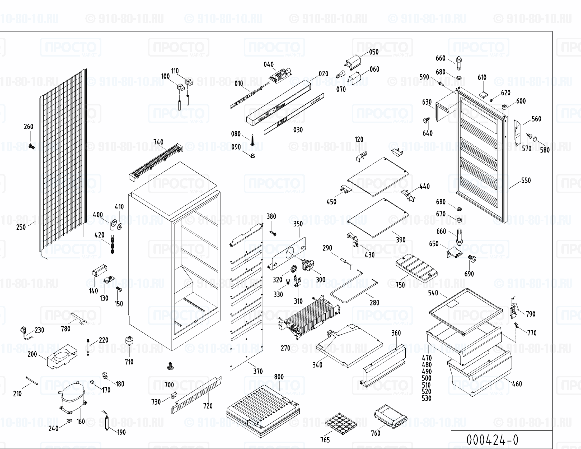 Взрыв-схема запчастей холодильника Liebherr GSN 2826-11