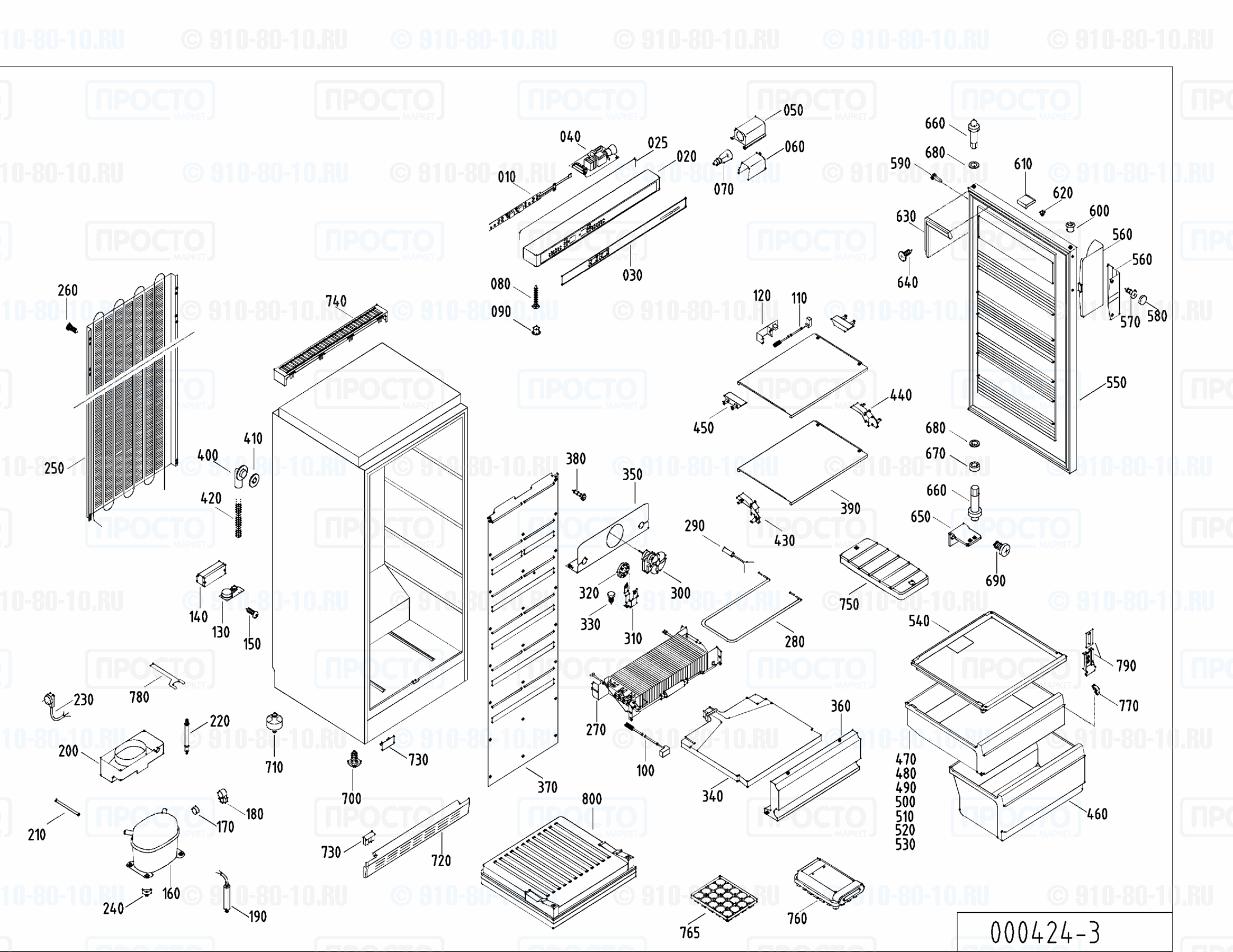 Взрыв-схема запчастей холодильника Liebherr GSN 2406-11