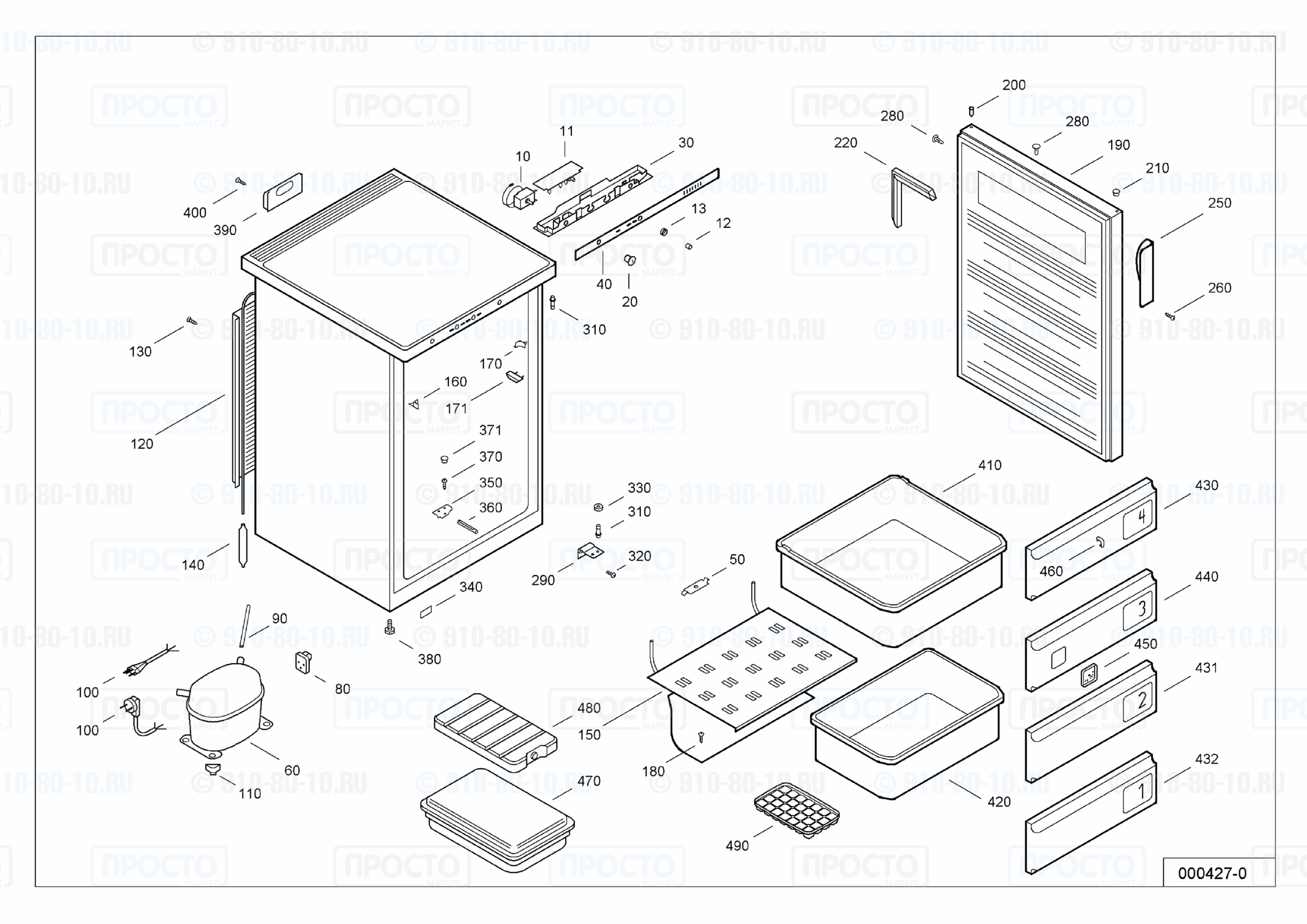 Взрыв-схема запчастей холодильника Liebherr GS 1382-11