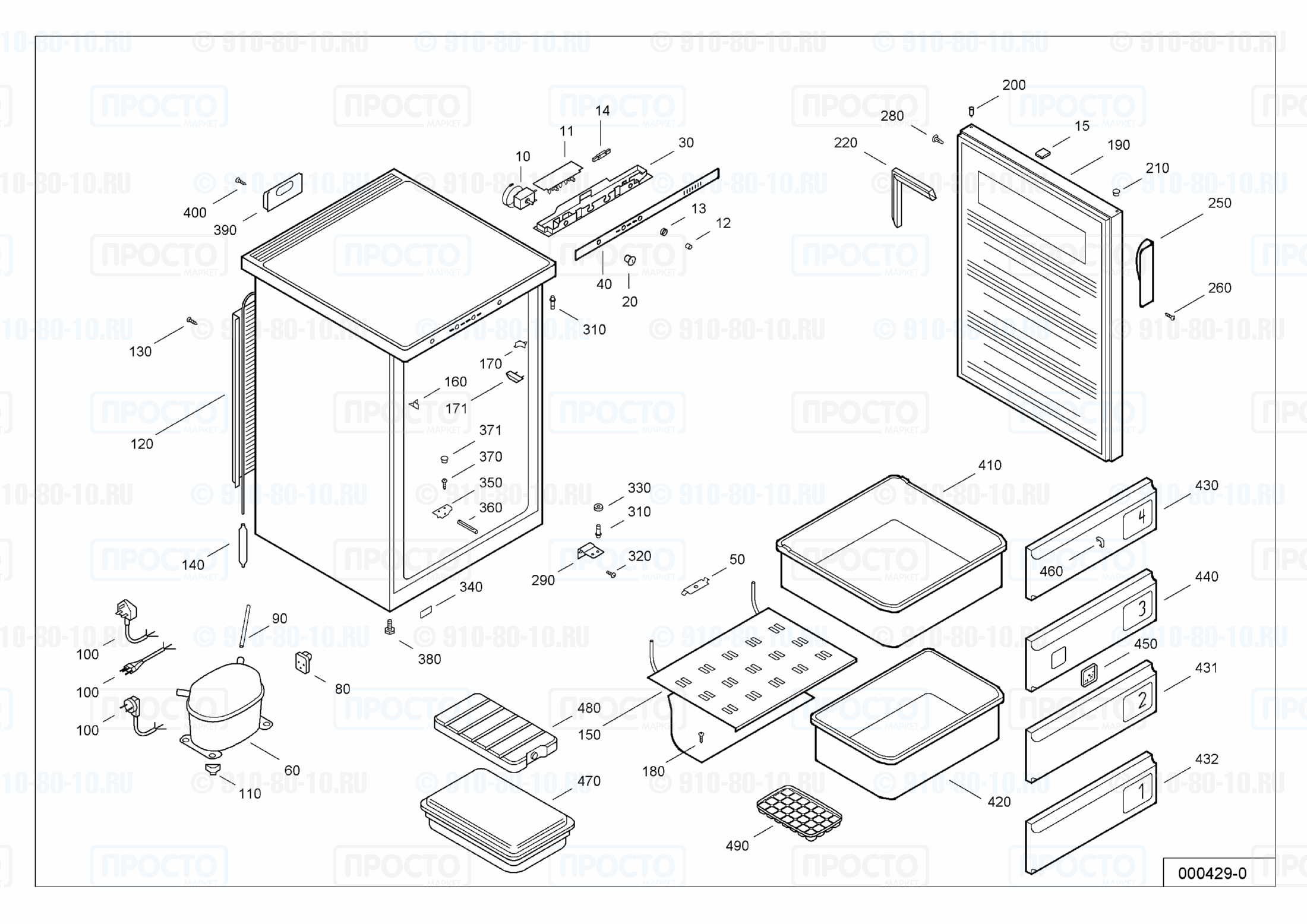 Взрыв-схема запчастей холодильника Liebherr GS 1382-21