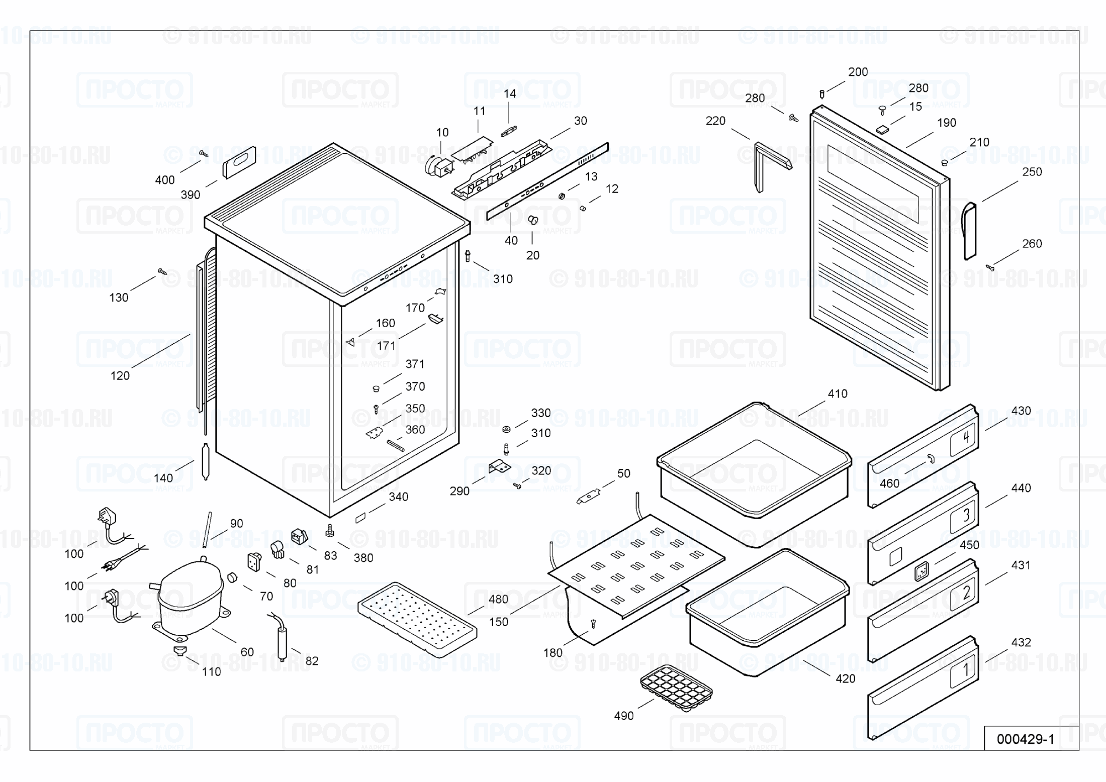 Взрыв-схема холодильника Liebherr GS 1382-21A