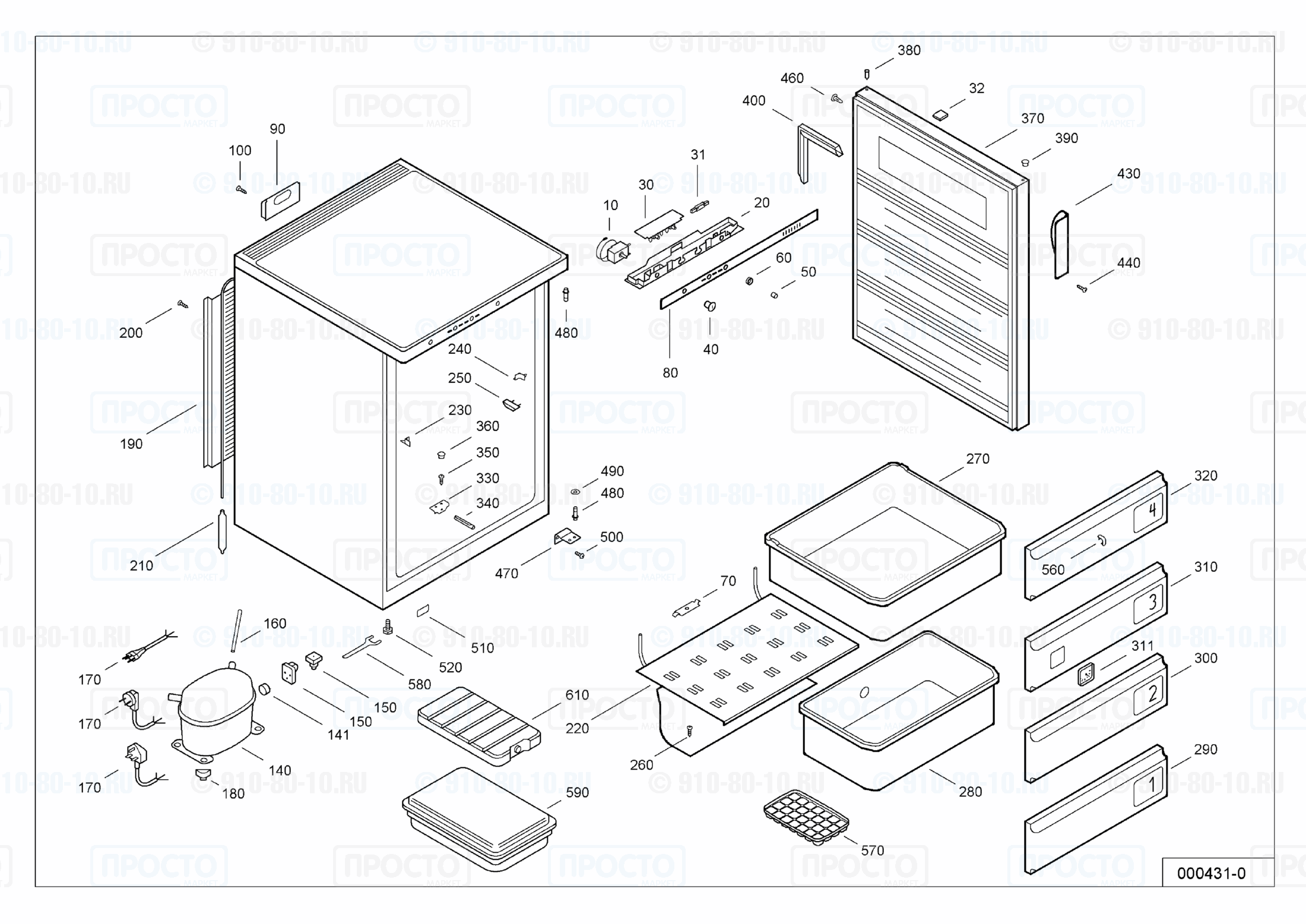 Взрыв-схема холодильника Liebherr GS 1582-21