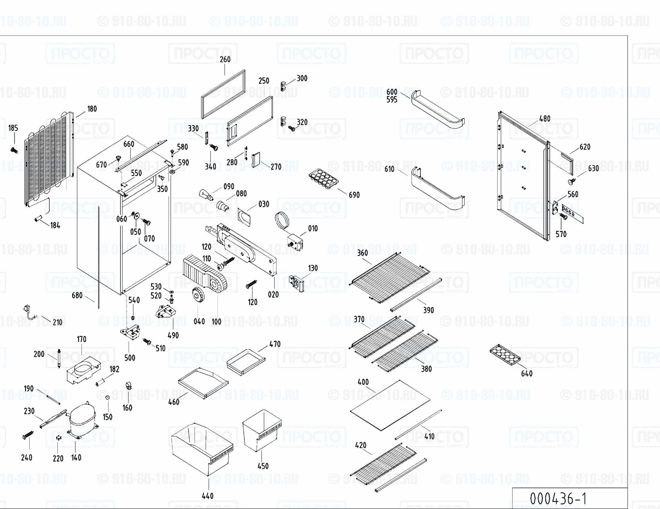 Взрыв-схема холодильника Liebherr KI 2313-20F