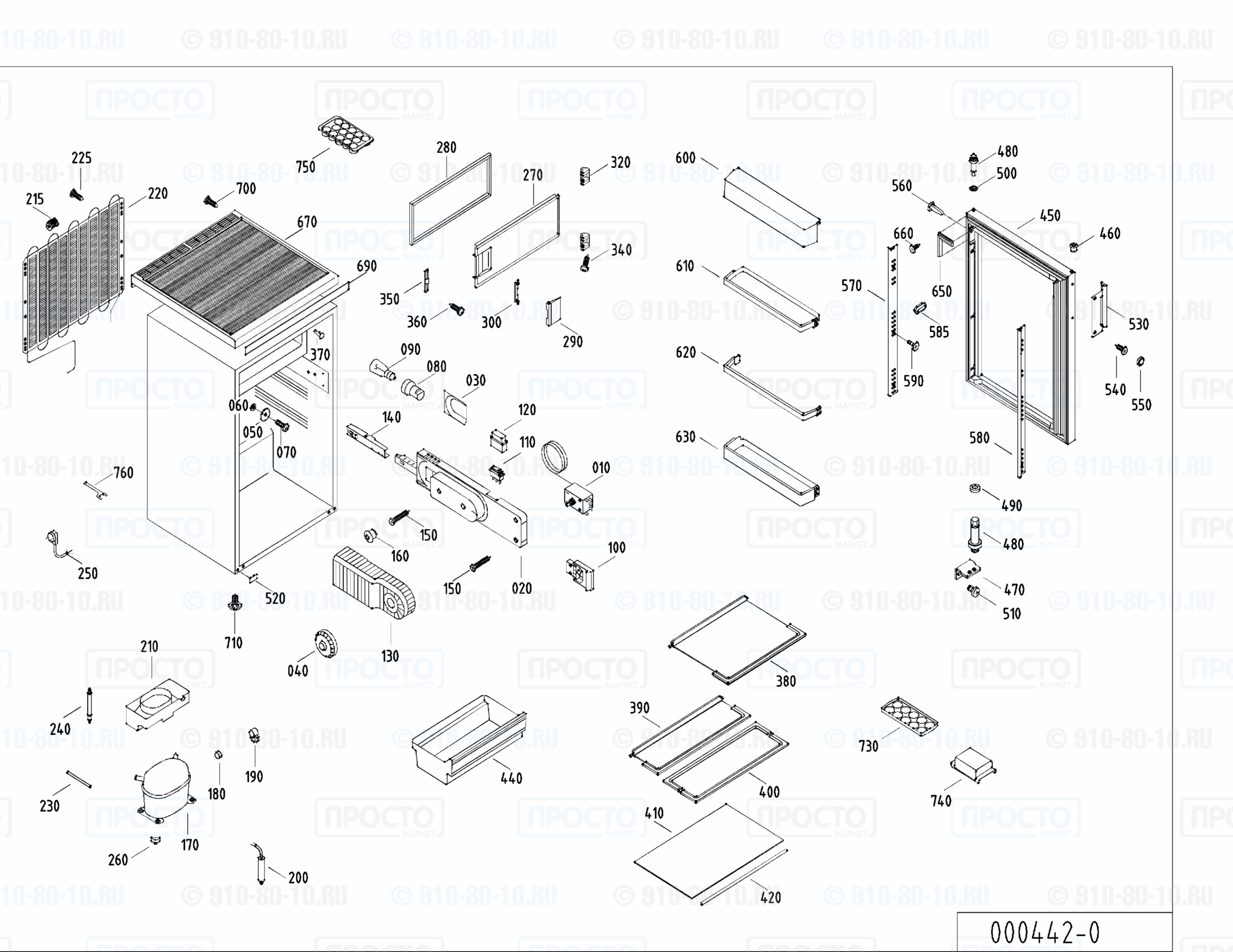 Взрыв-схема запчастей холодильника Liebherr KT 1433-21