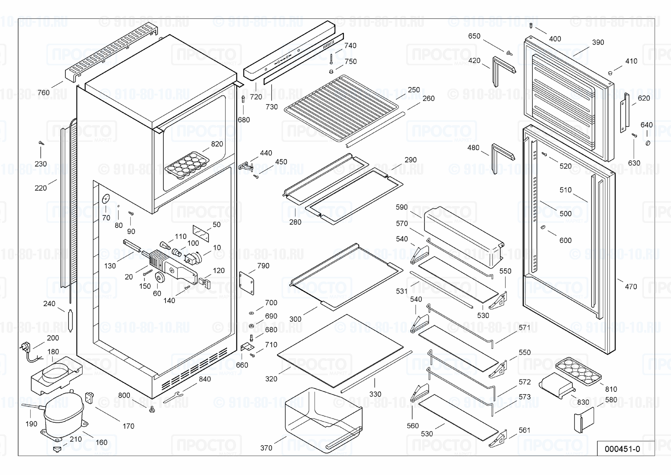 Взрыв-схема холодильника Liebherr KD 3134-11