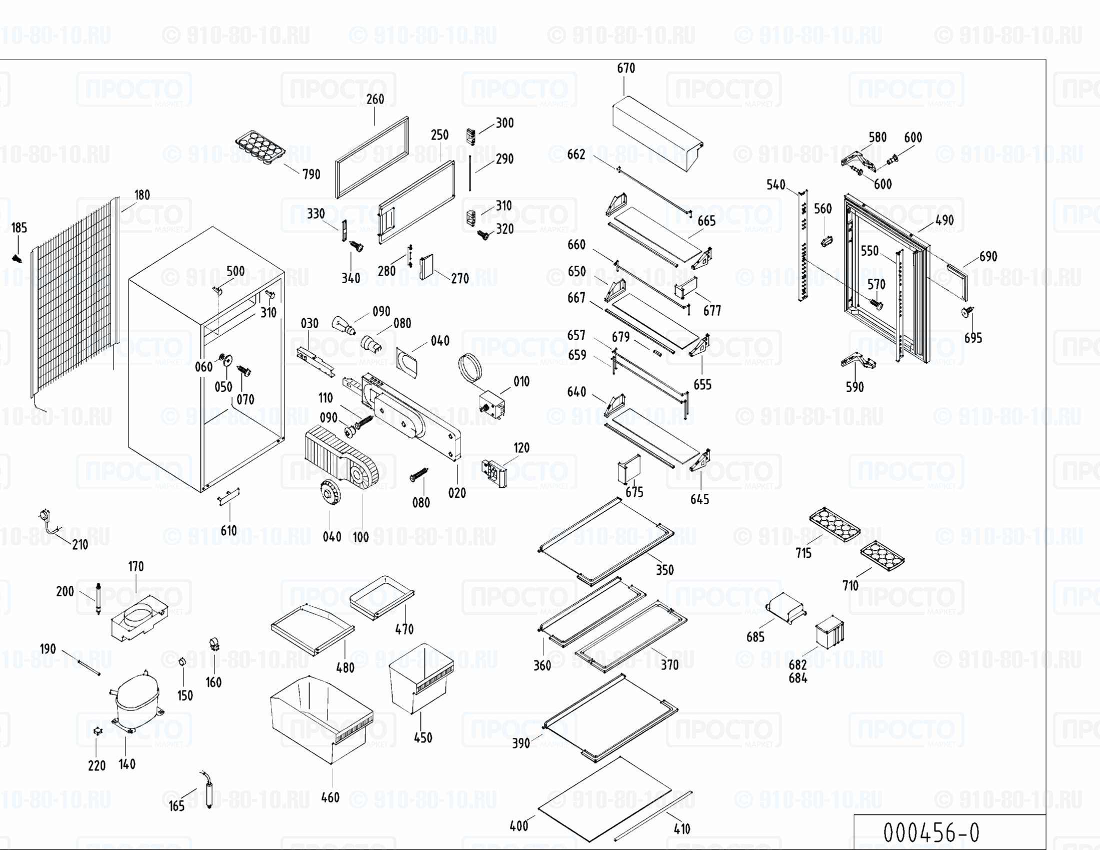 Взрыв-схема запчастей холодильника Liebherr KI 2474-20