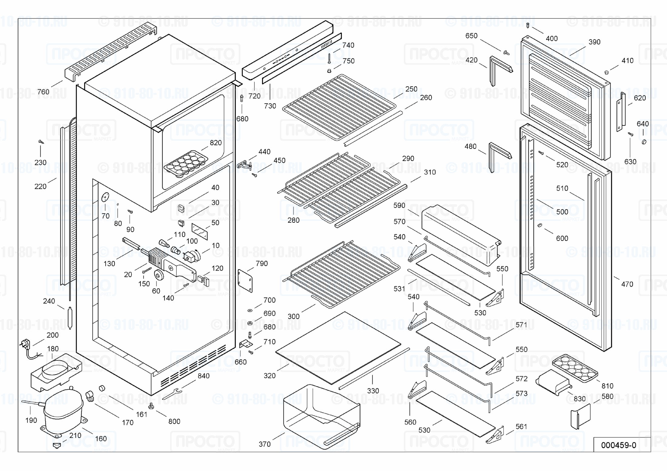 Взрыв-схема холодильника Liebherr KD 3114-21