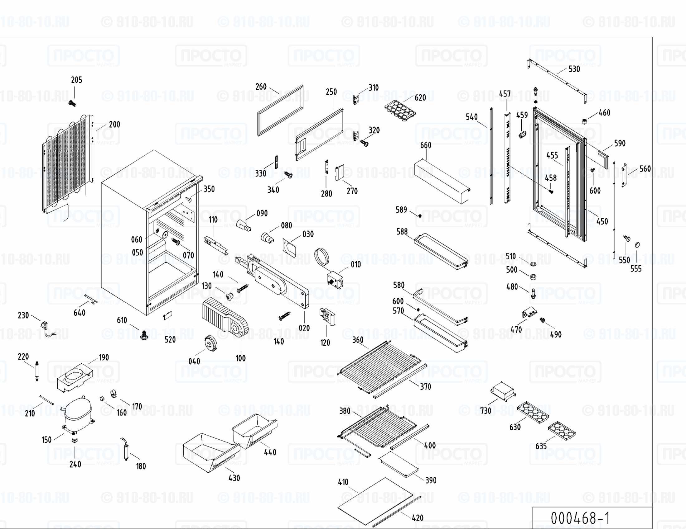 Взрыв-схема холодильника Liebherr KUw 1513-11