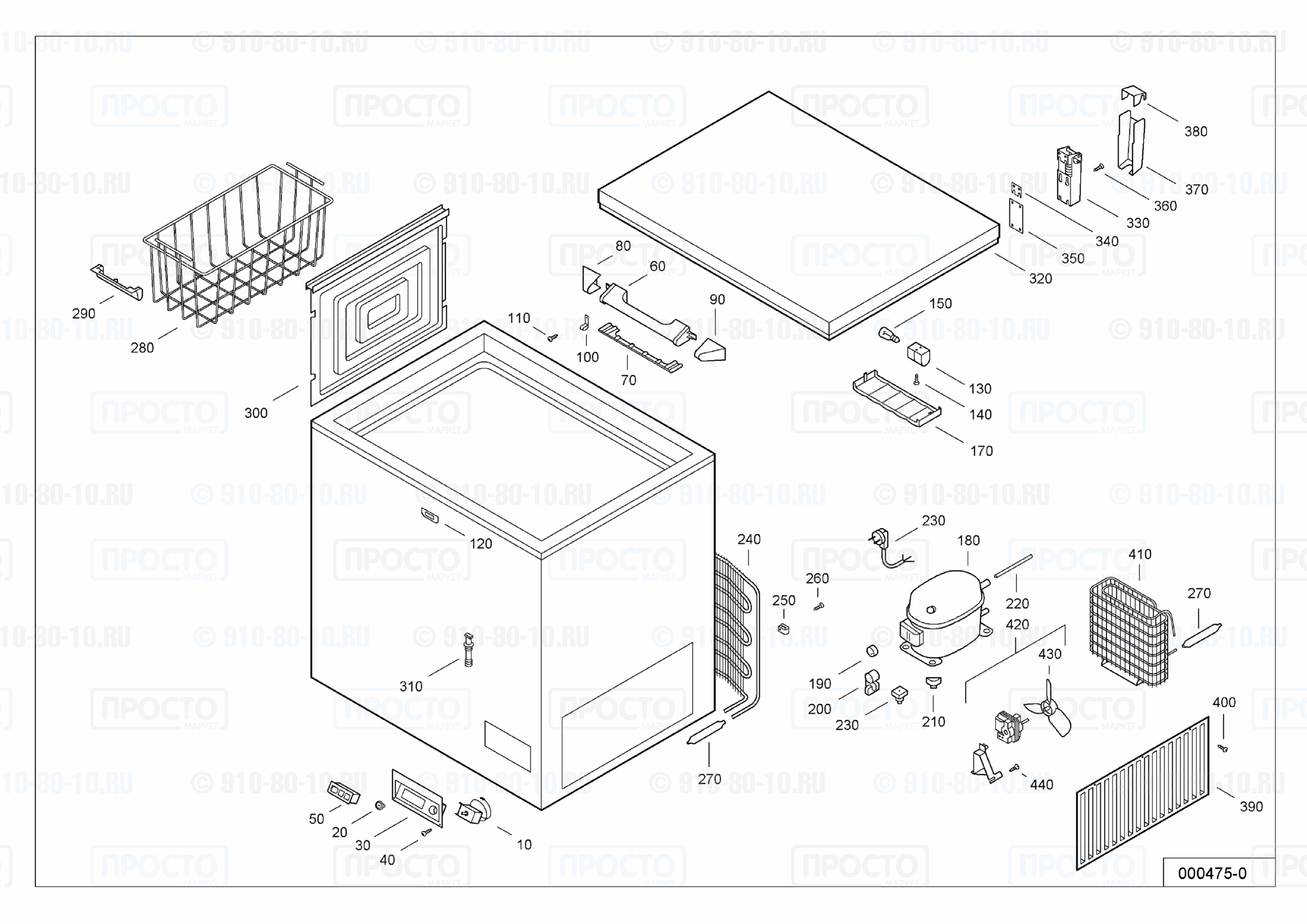 Взрыв-схема запчастей холодильника Liebherr GT 2602-10