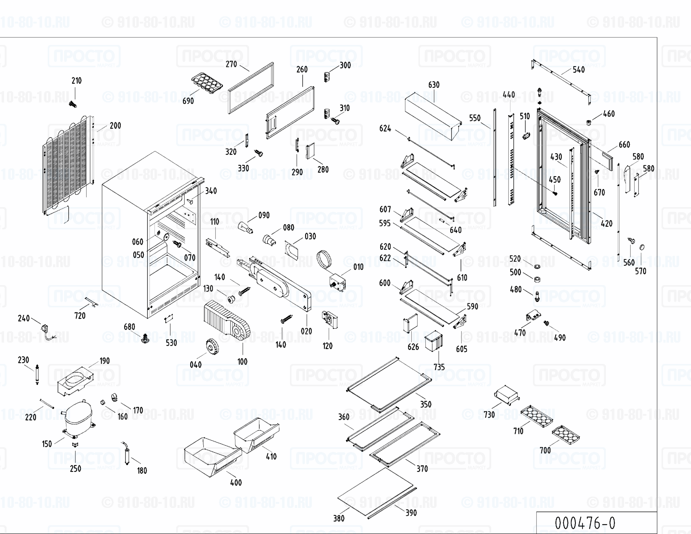 Взрыв-схема холодильника Liebherr KUb 1533-21