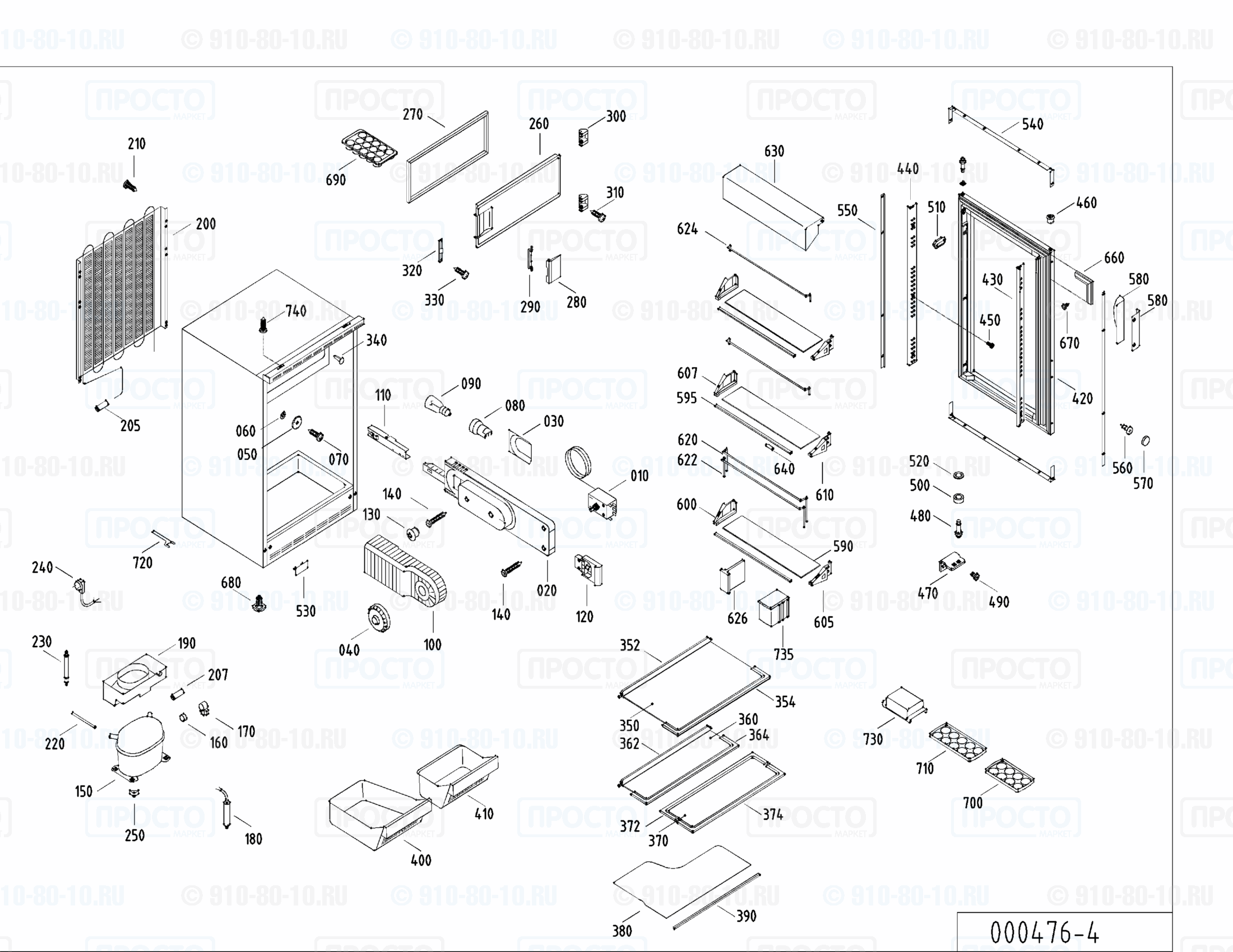 Взрыв-схема запчастей холодильника Liebherr KUb 1544-22