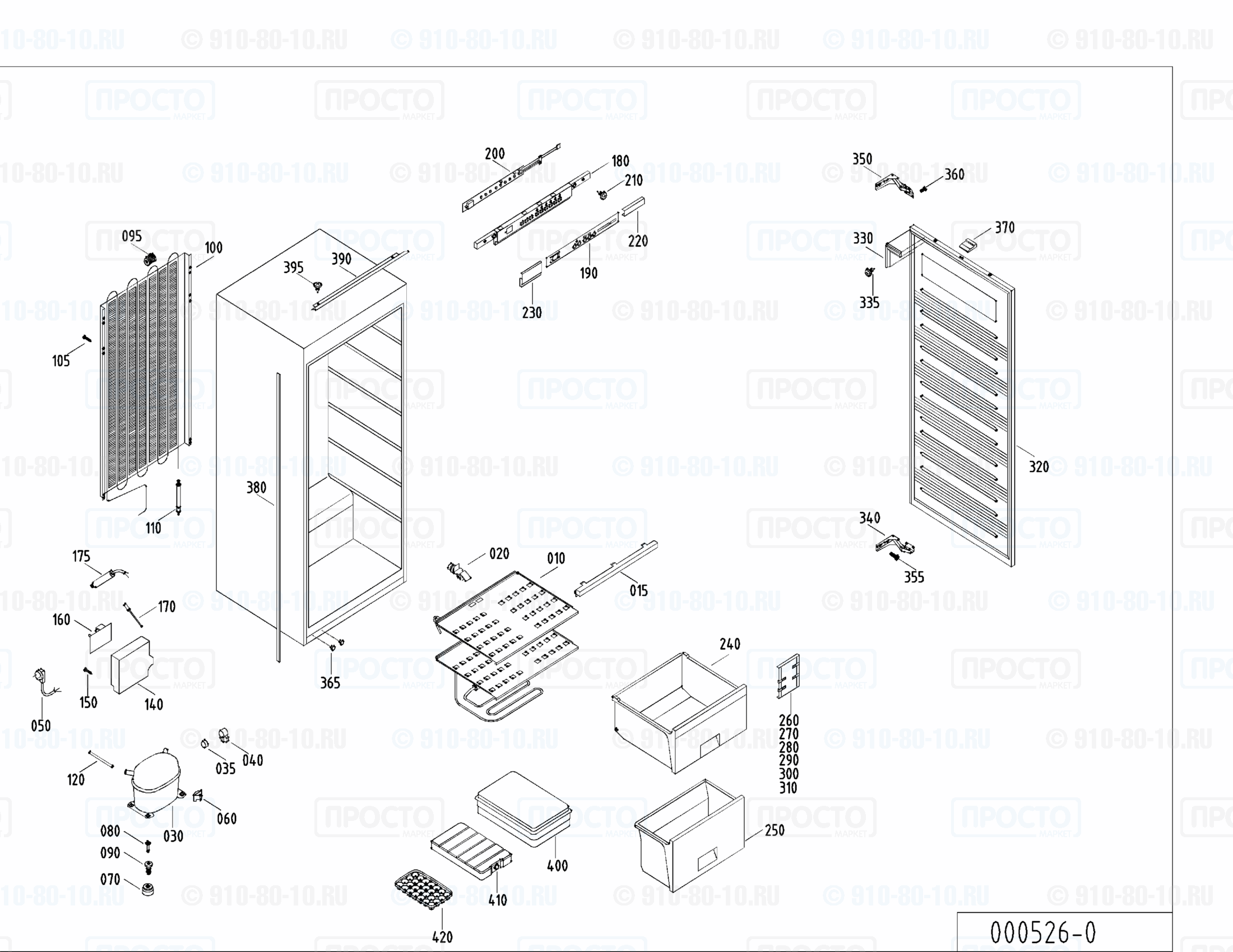 Взрыв-схема запчастей холодильника Liebherr GI 1085-21