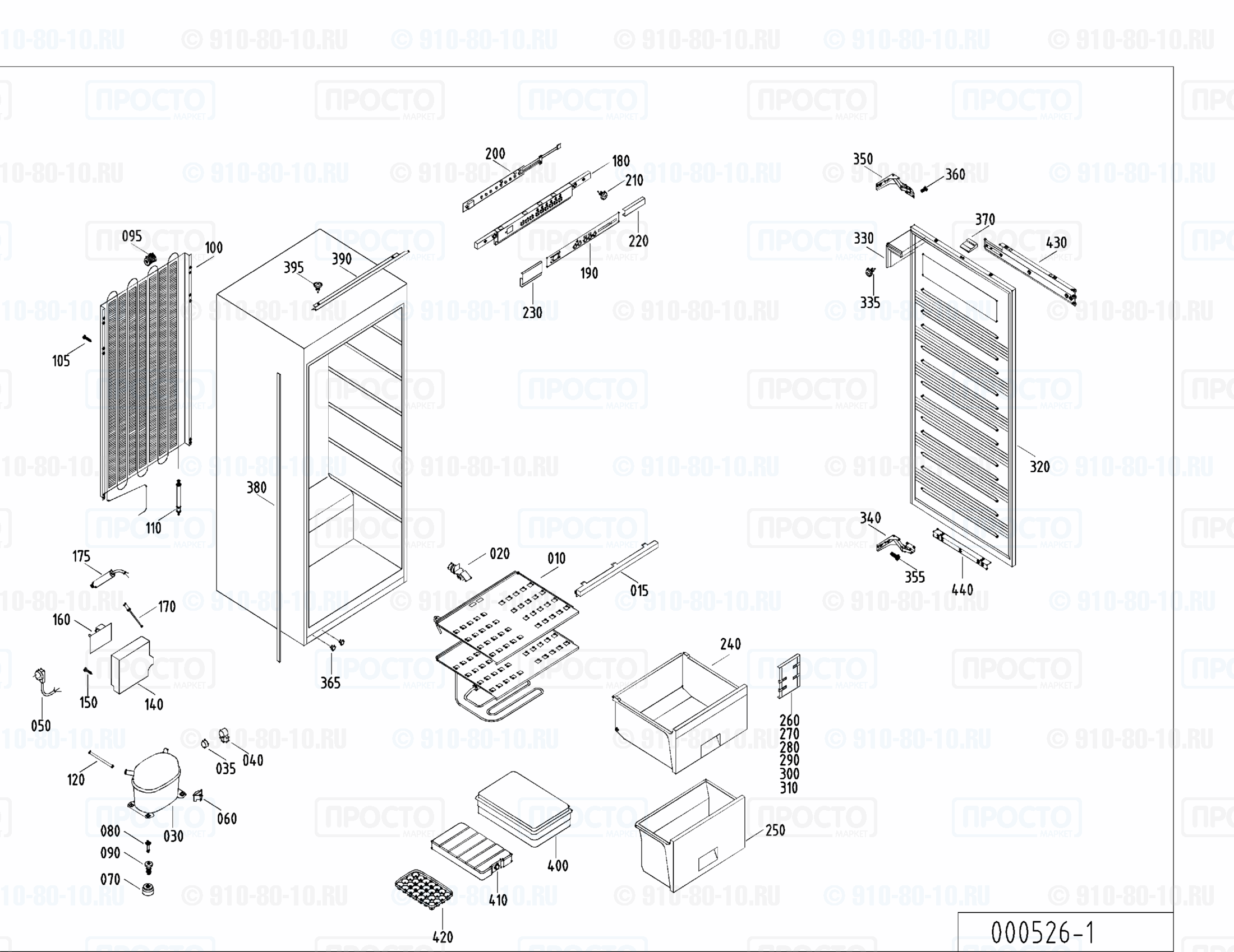 Взрыв-схема запчастей холодильника Liebherr GI 1985-11