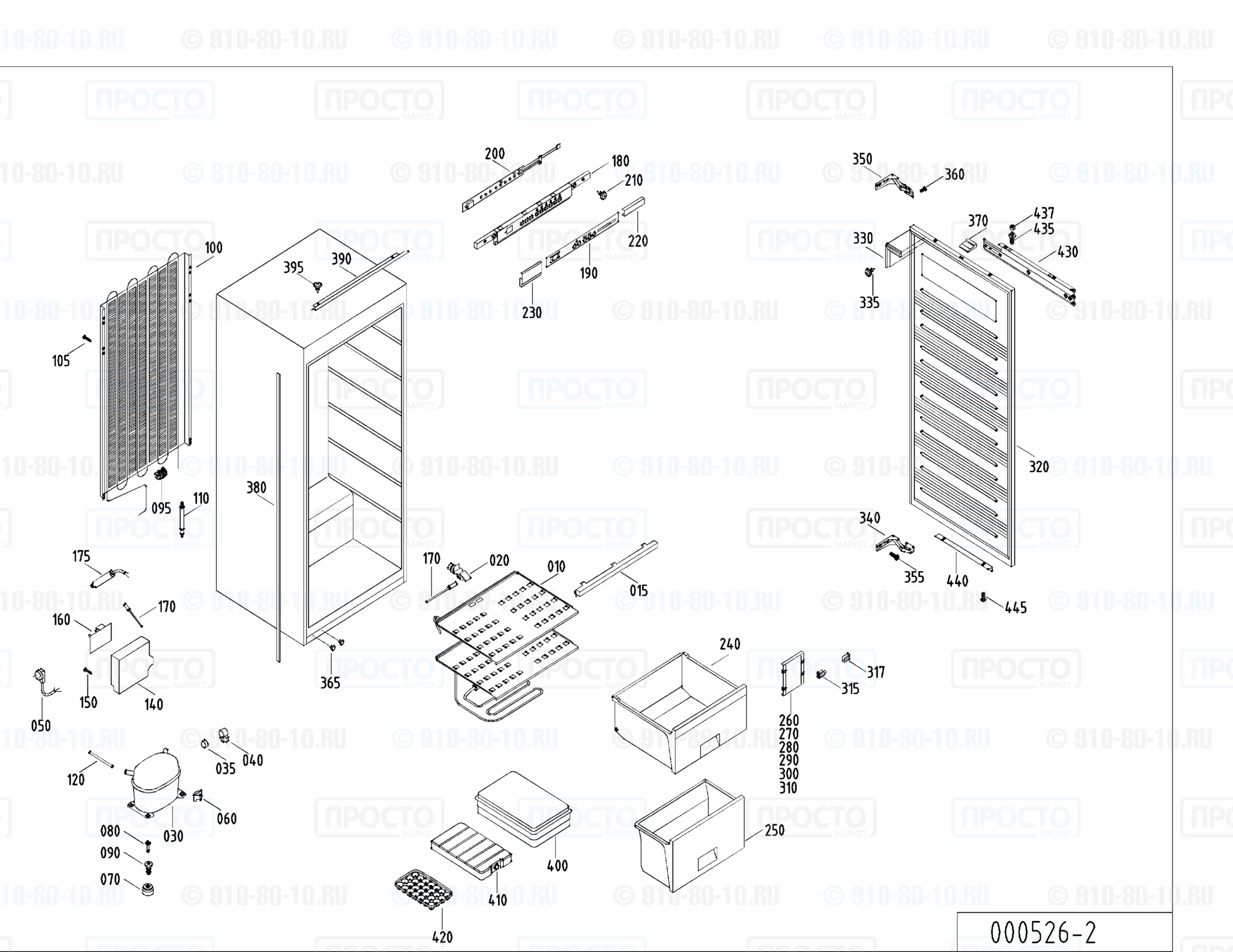 Взрыв-схема запчастей холодильника Liebherr GI 1085-21