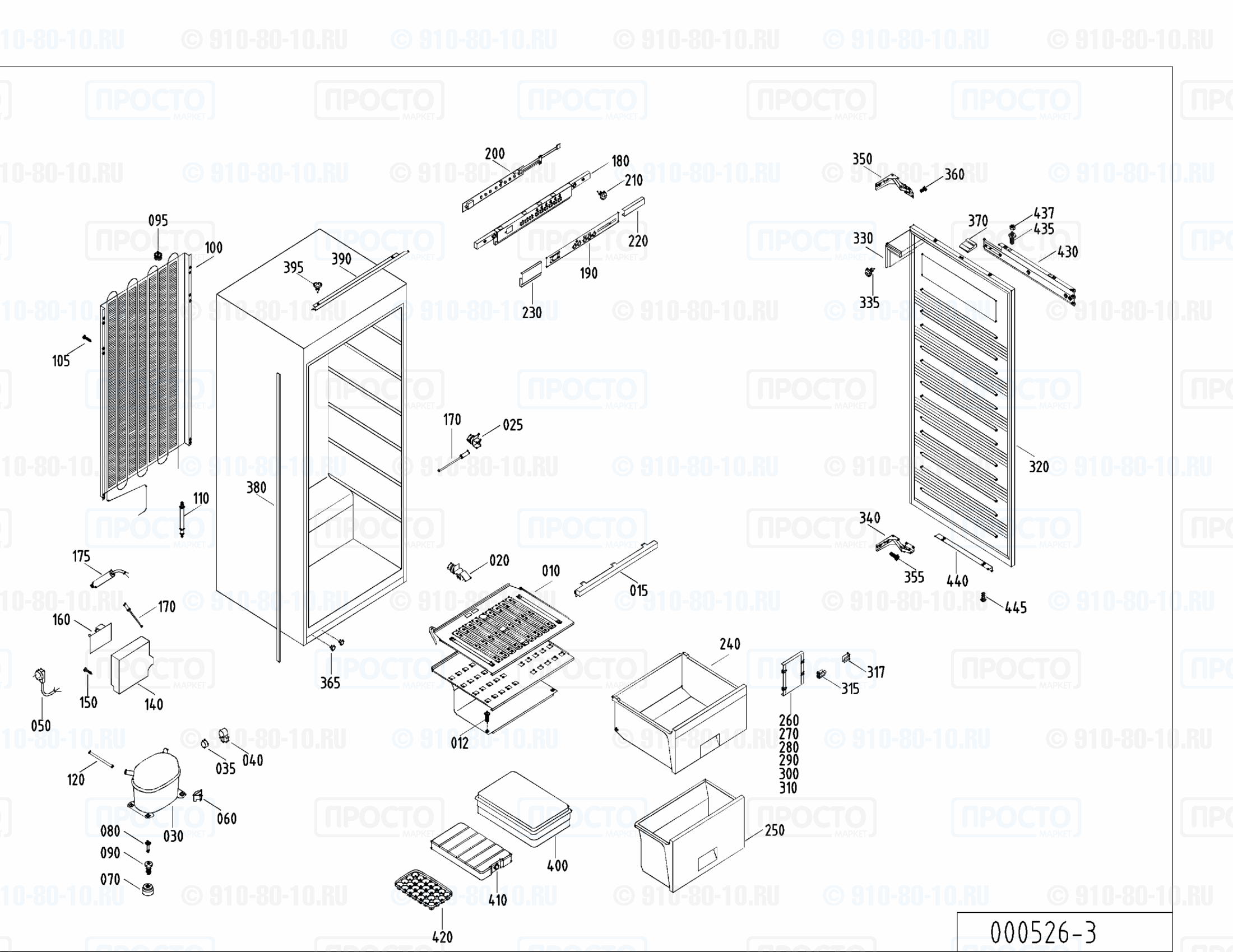 Взрыв-схема запчастей холодильника Liebherr GI 1085-21A