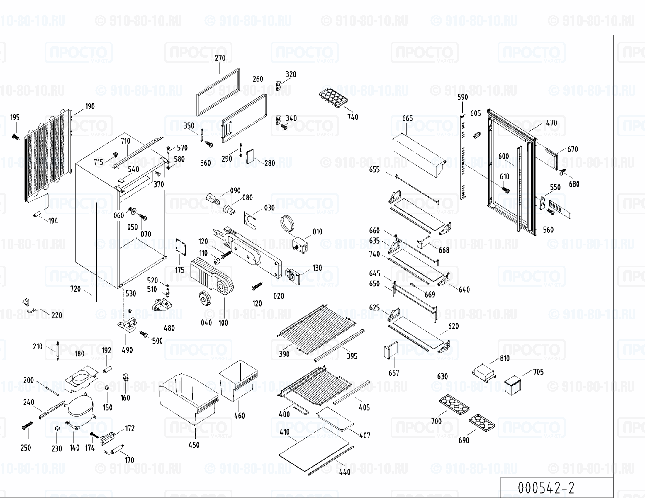 Взрыв-схема запчастей холодильника Liebherr KI 1634-21