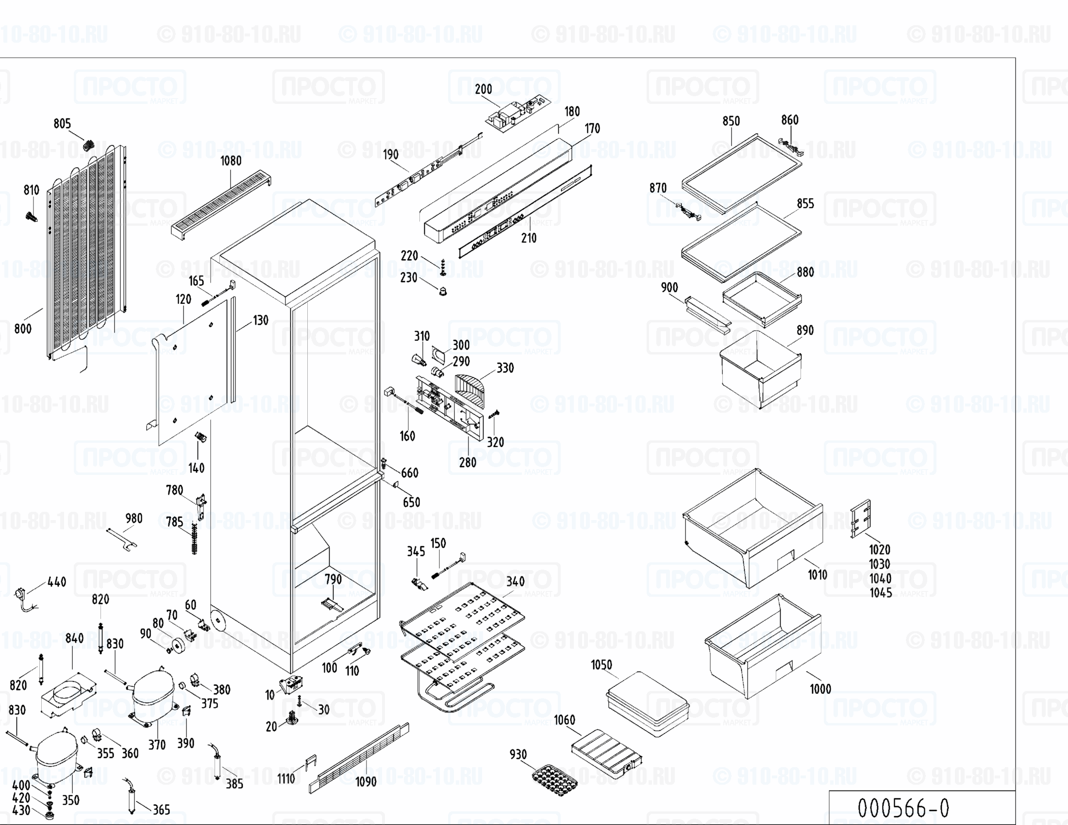 Взрыв-схема запчастей холодильника Liebherr KG 3766-33
