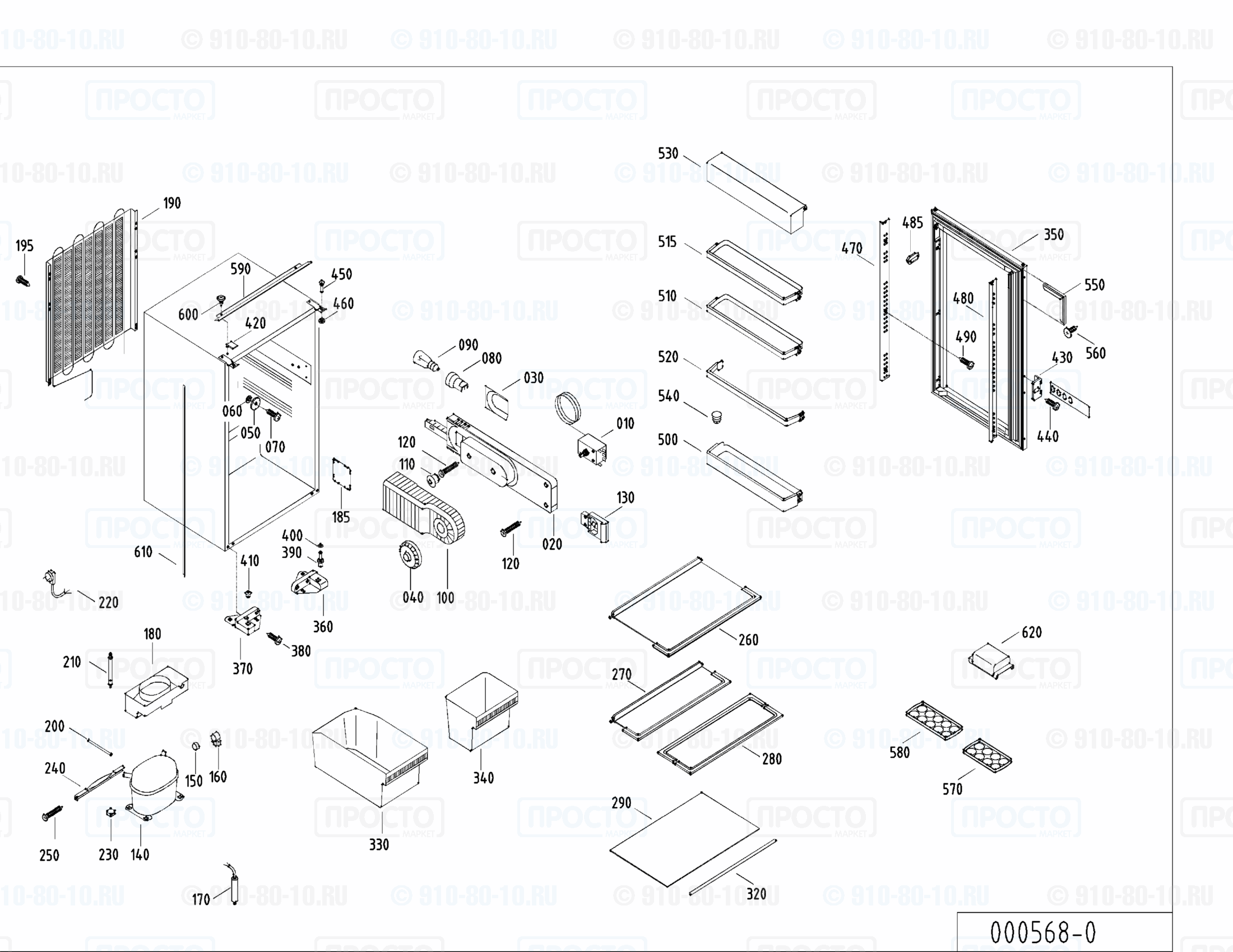 Взрыв-схема холодильника Liebherr KI 1820-21