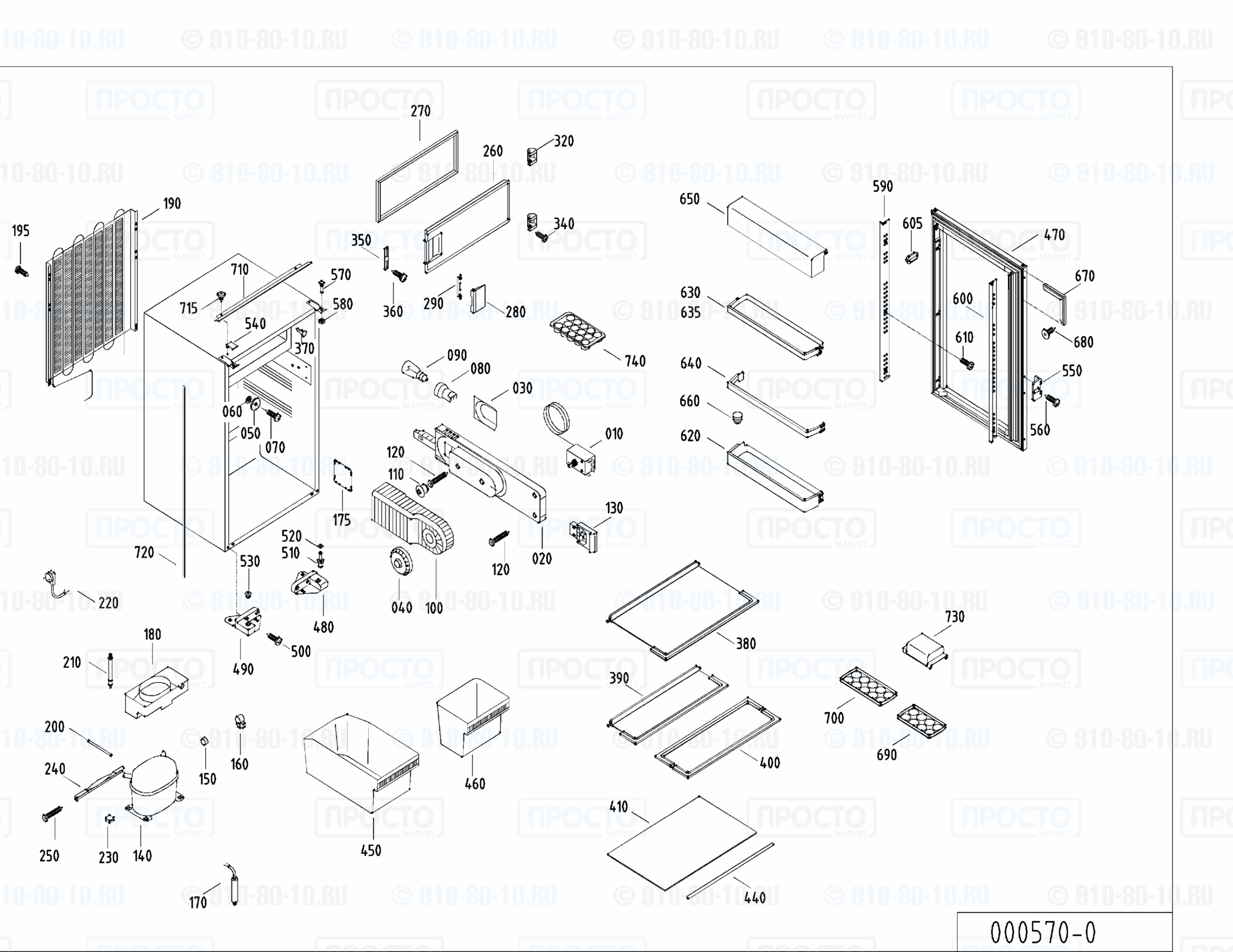 Взрыв-схема запчастей холодильника Liebherr KI 1623-21