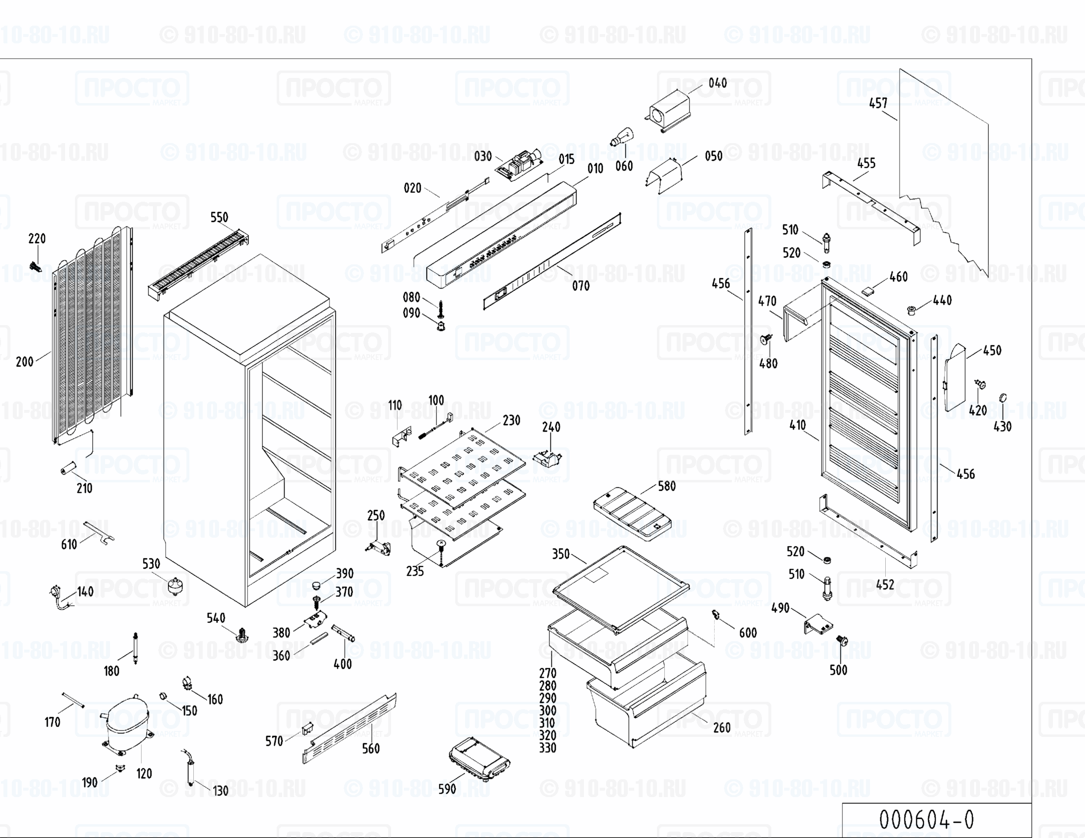 Взрыв-схема запчастей холодильника Liebherr GS 2385-29
