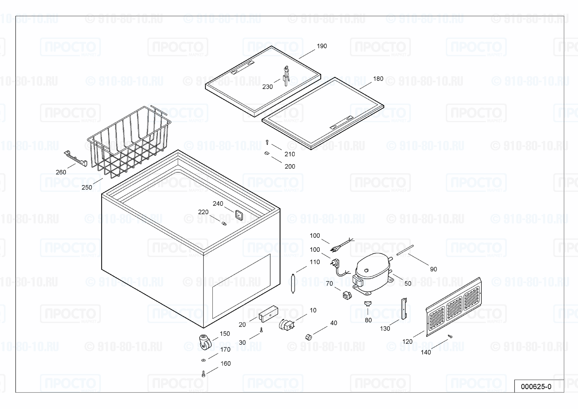 Взрыв-схема холодильника Liebherr GTE 1600-11