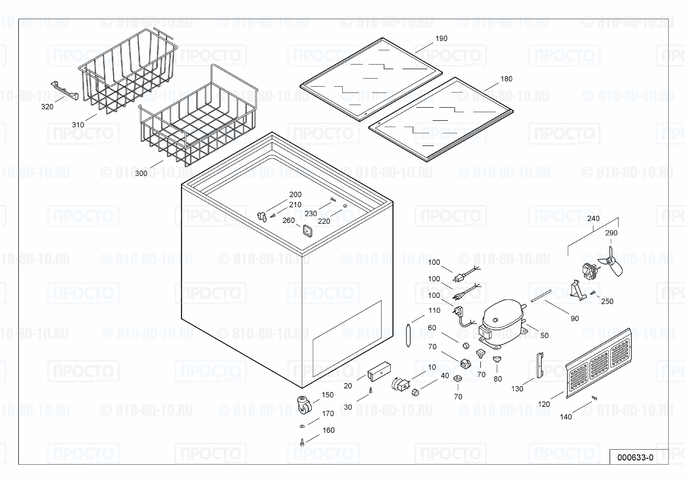 Взрыв-схема запчастей холодильника Liebherr GTE 2202-12