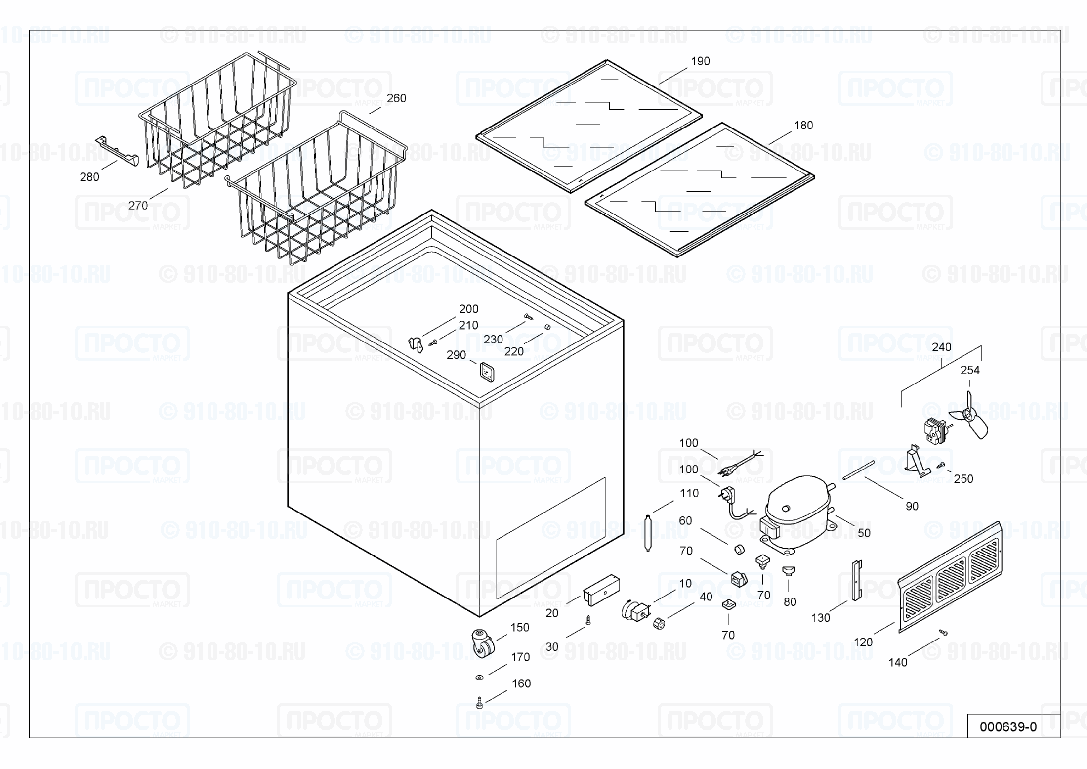 Взрыв-схема запчастей холодильника Liebherr GTE 2902-12