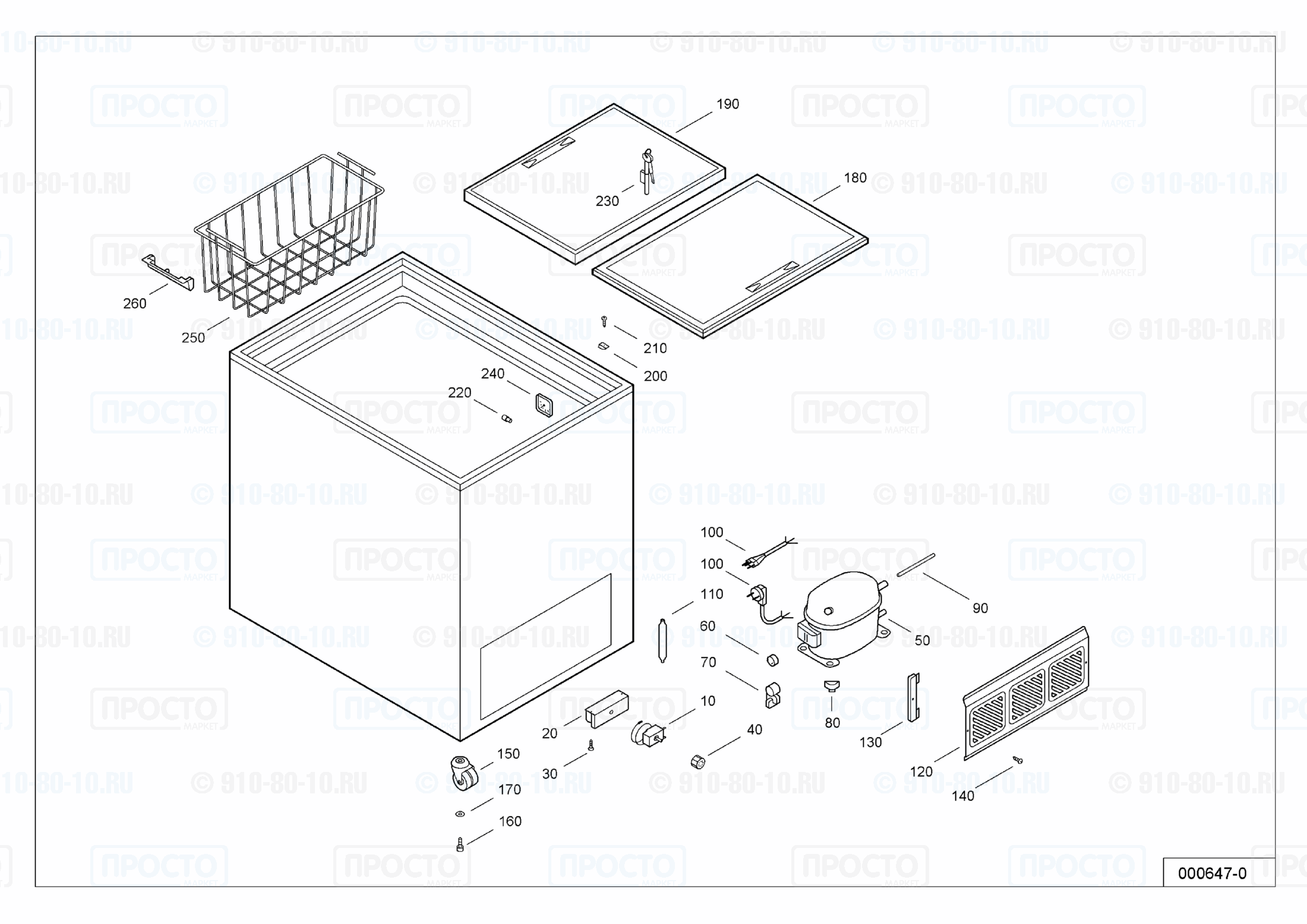 Взрыв-схема запчастей холодильника Liebherr GTE 4500-11