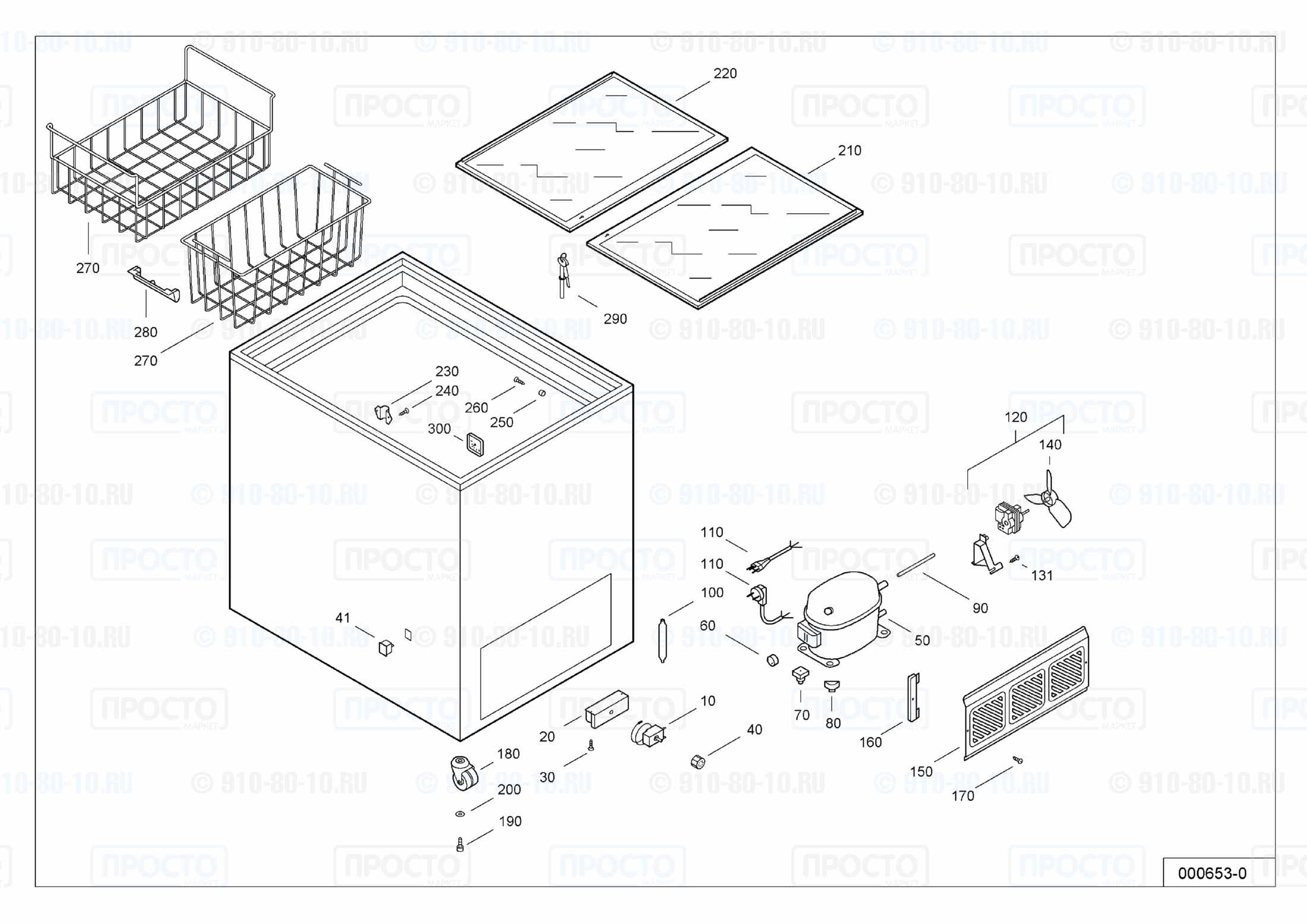 Взрыв-схема запчастей холодильника Liebherr GTE 5502-11