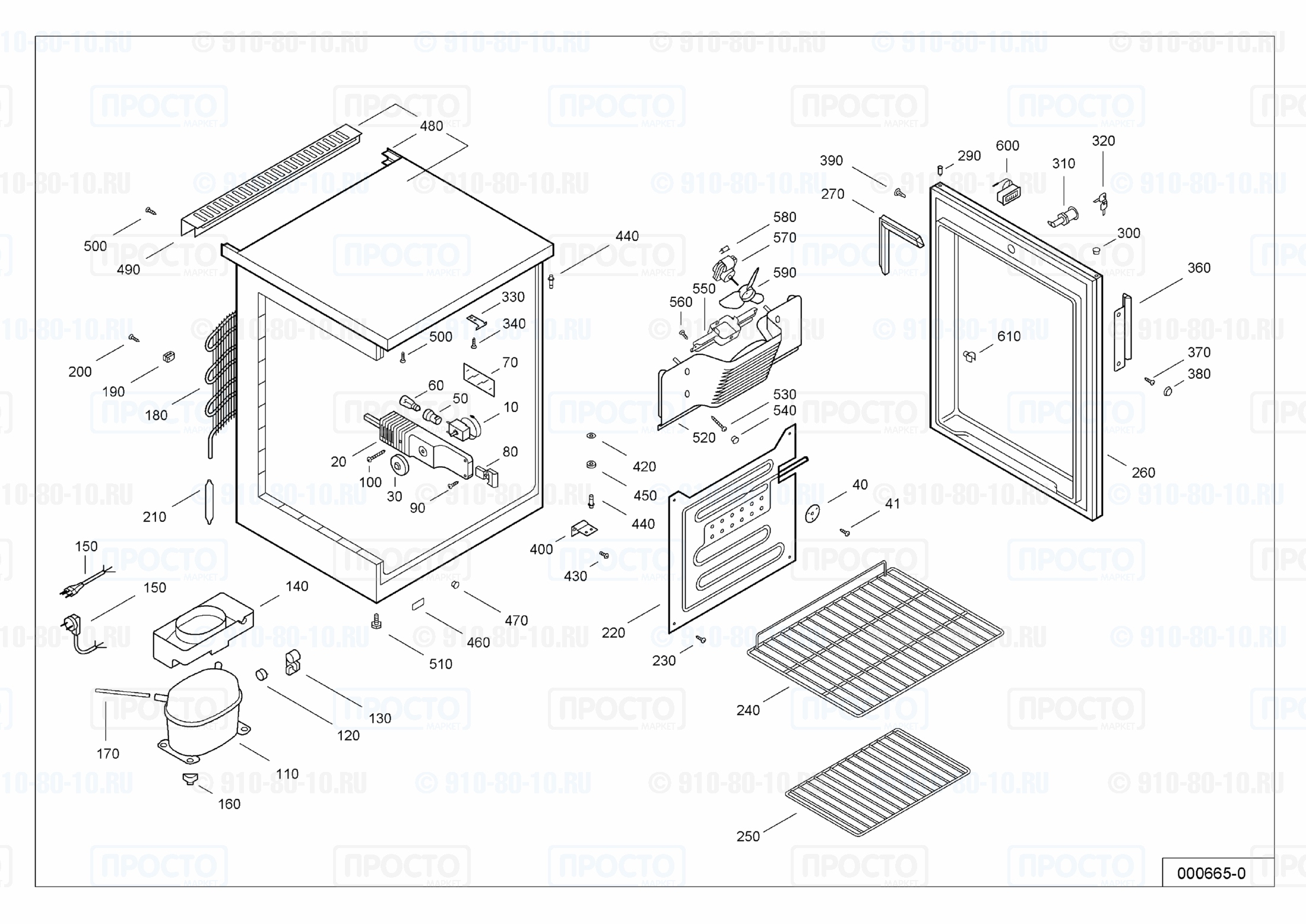 Взрыв-схема запчастей холодильника Liebherr UKU 1850-11
