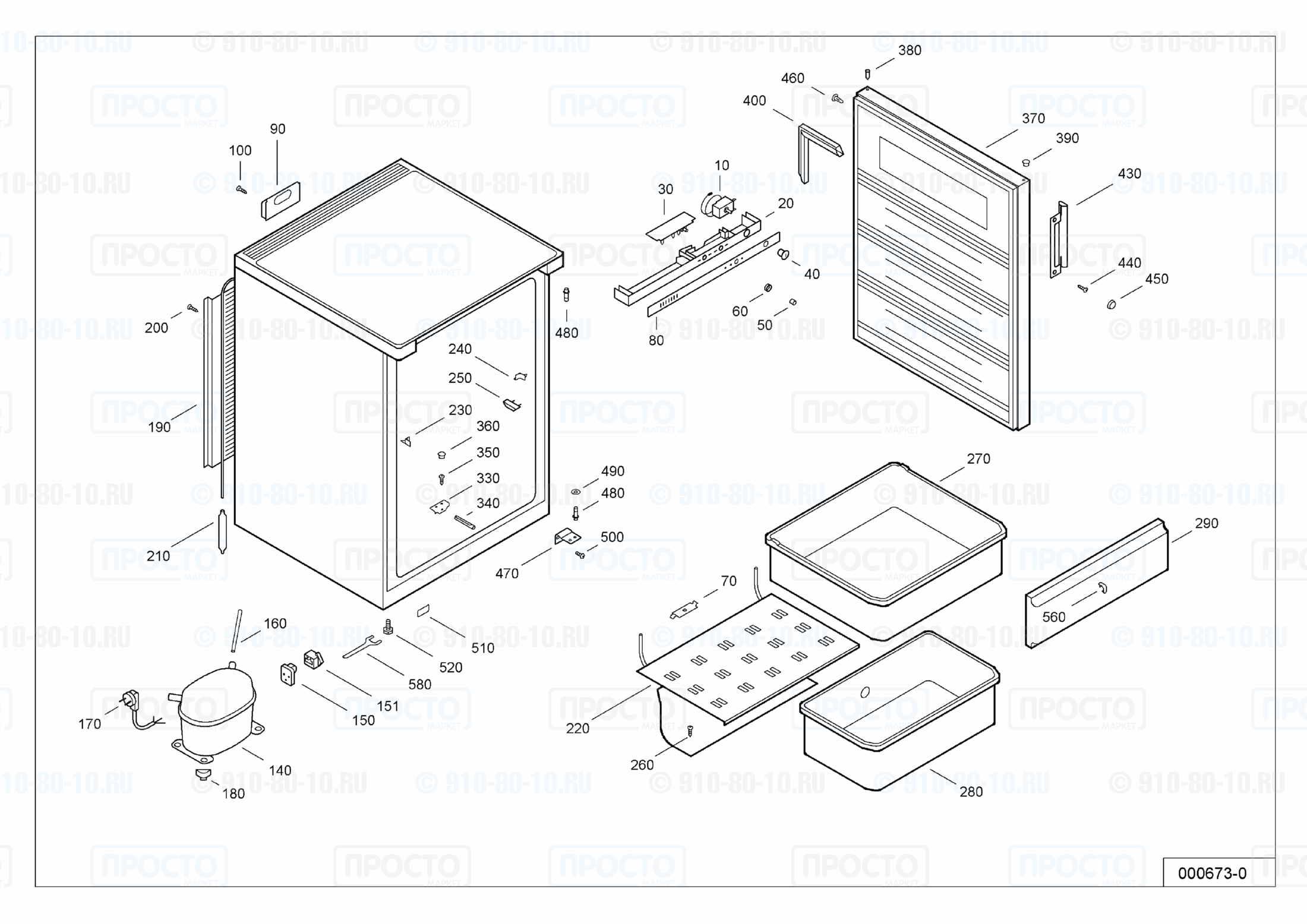 Взрыв-схема запчастей холодильника Liebherr GS 1501-12