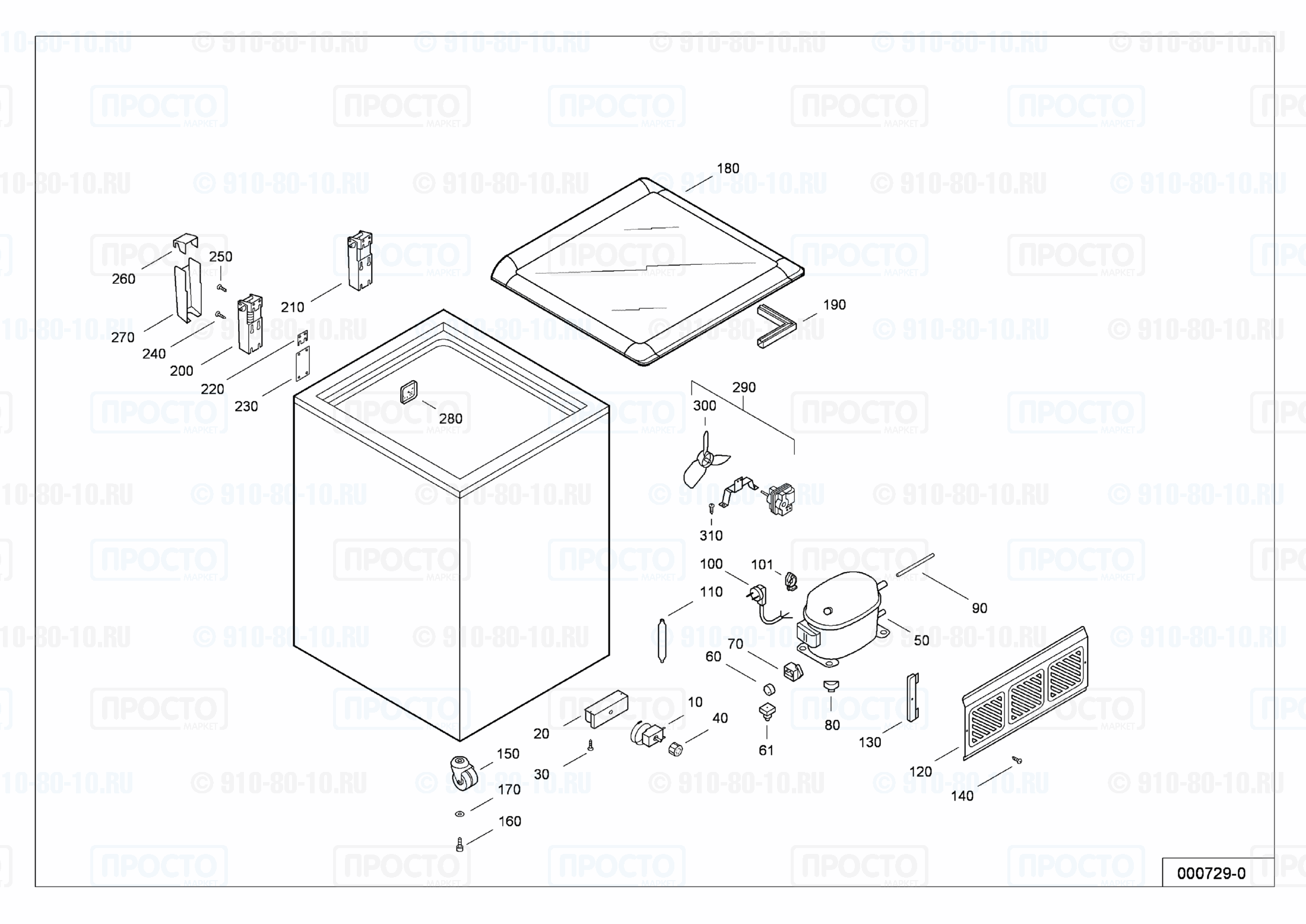 Взрыв-схема холодильника Liebherr GTE 1404-11