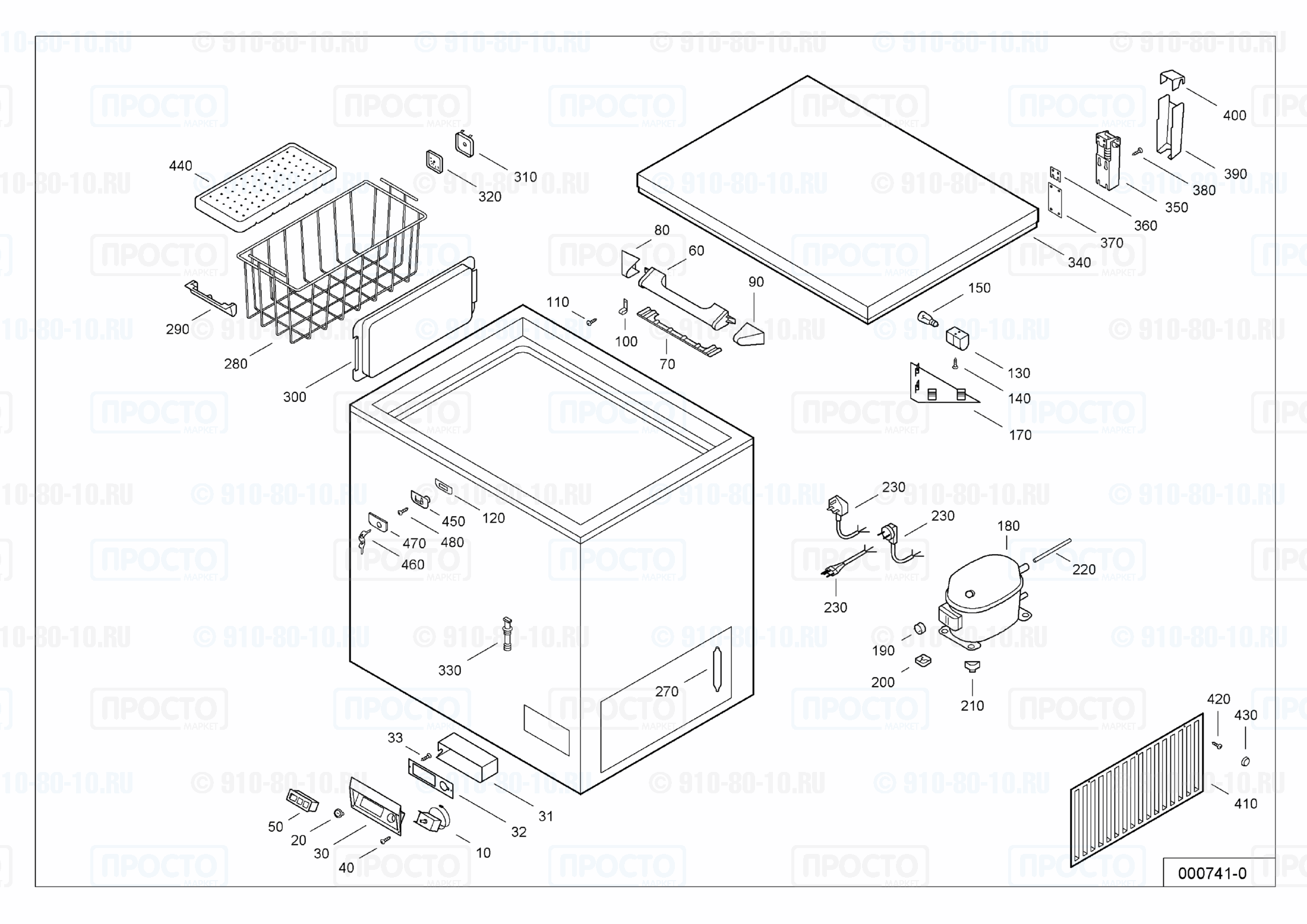Взрыв-схема запчастей холодильника Liebherr GTS 2682-21