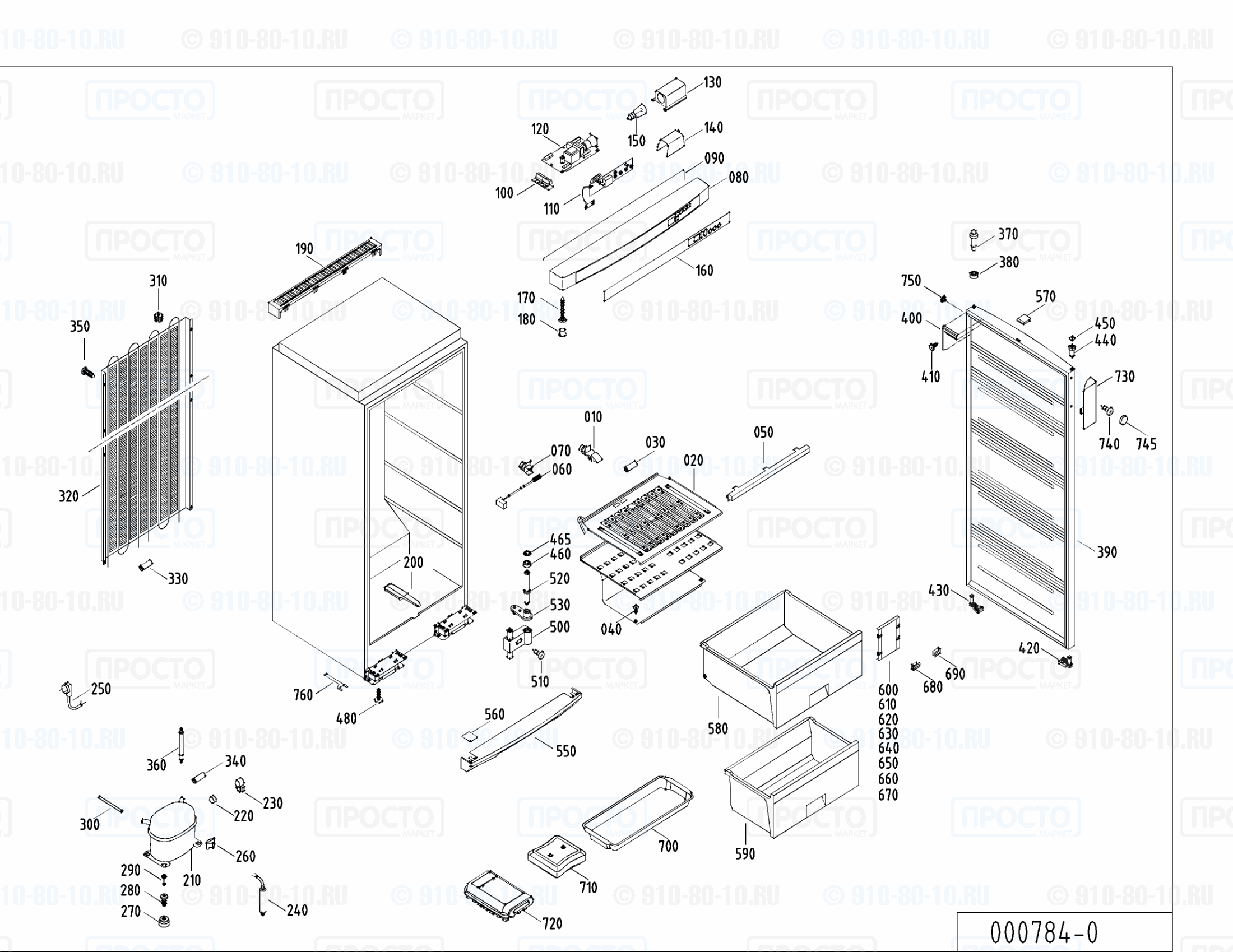 Взрыв-схема холодильника Liebherr GSS 3166-24