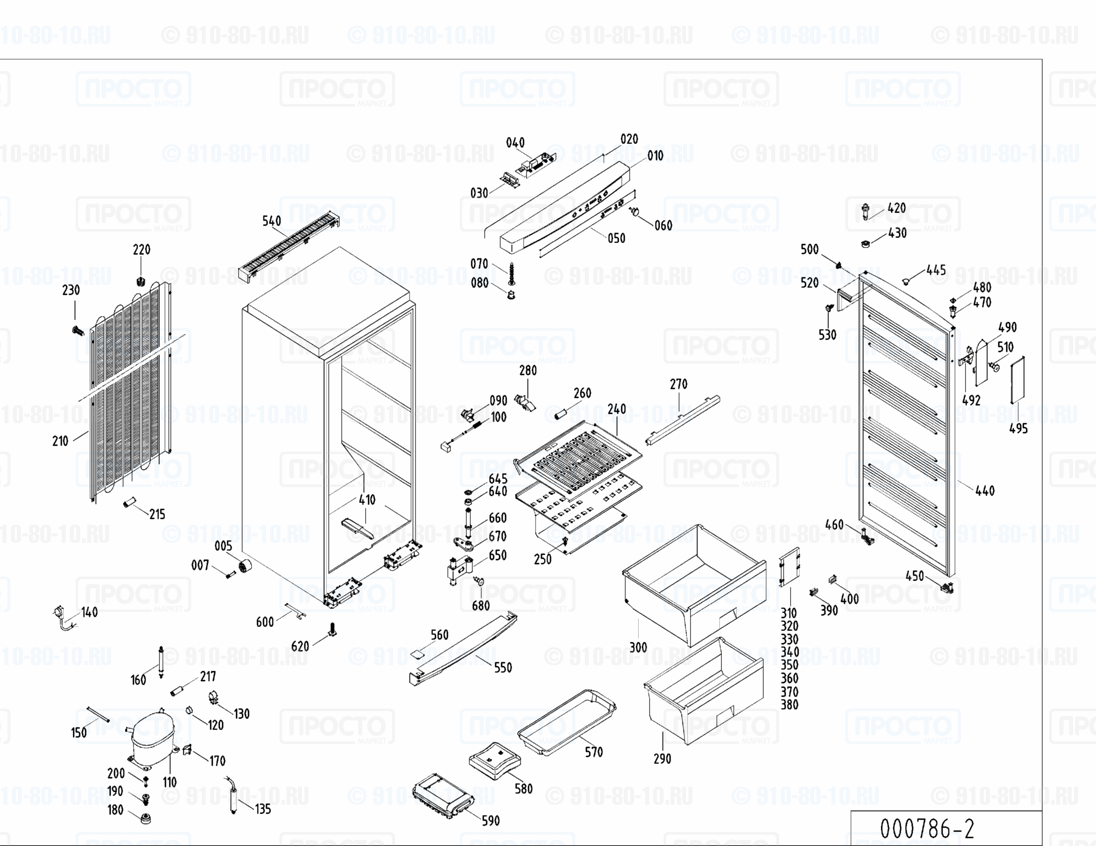 Взрыв-схема запчастей холодильника Liebherr GS 3183-24B