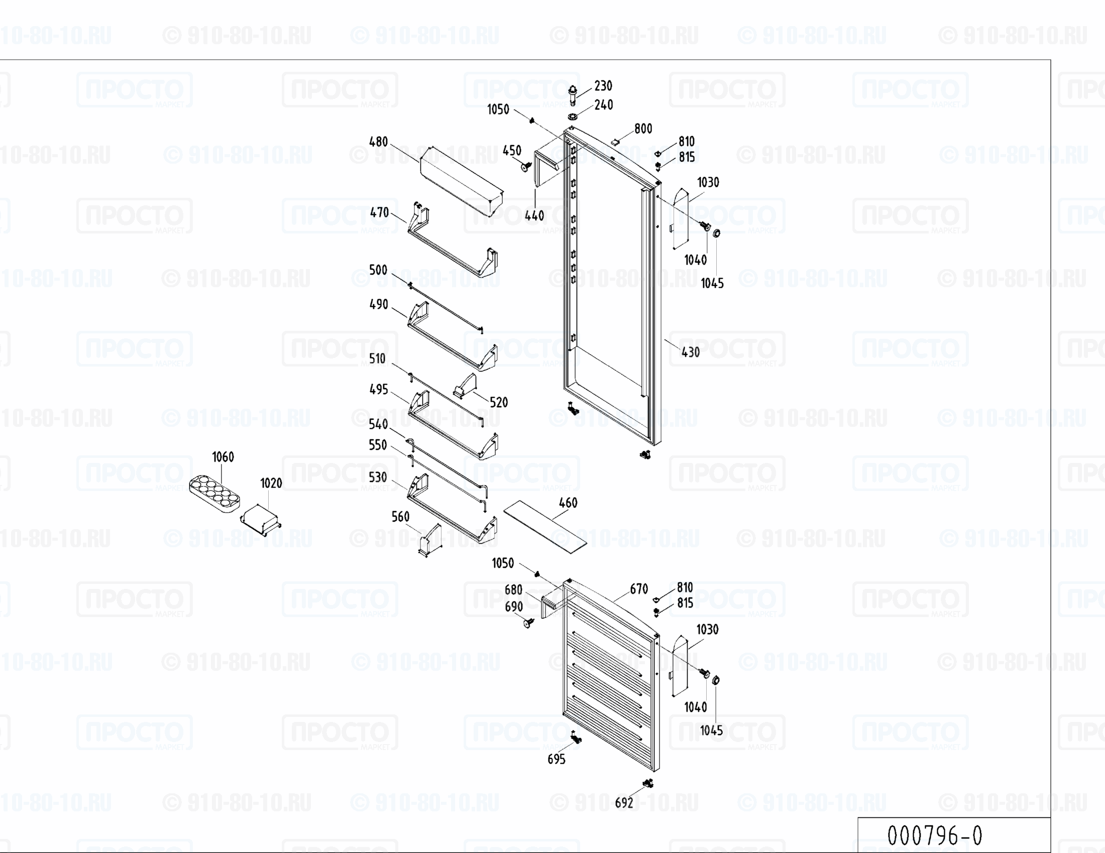 Взрыв-схема холодильника Liebherr KGT 3943-24