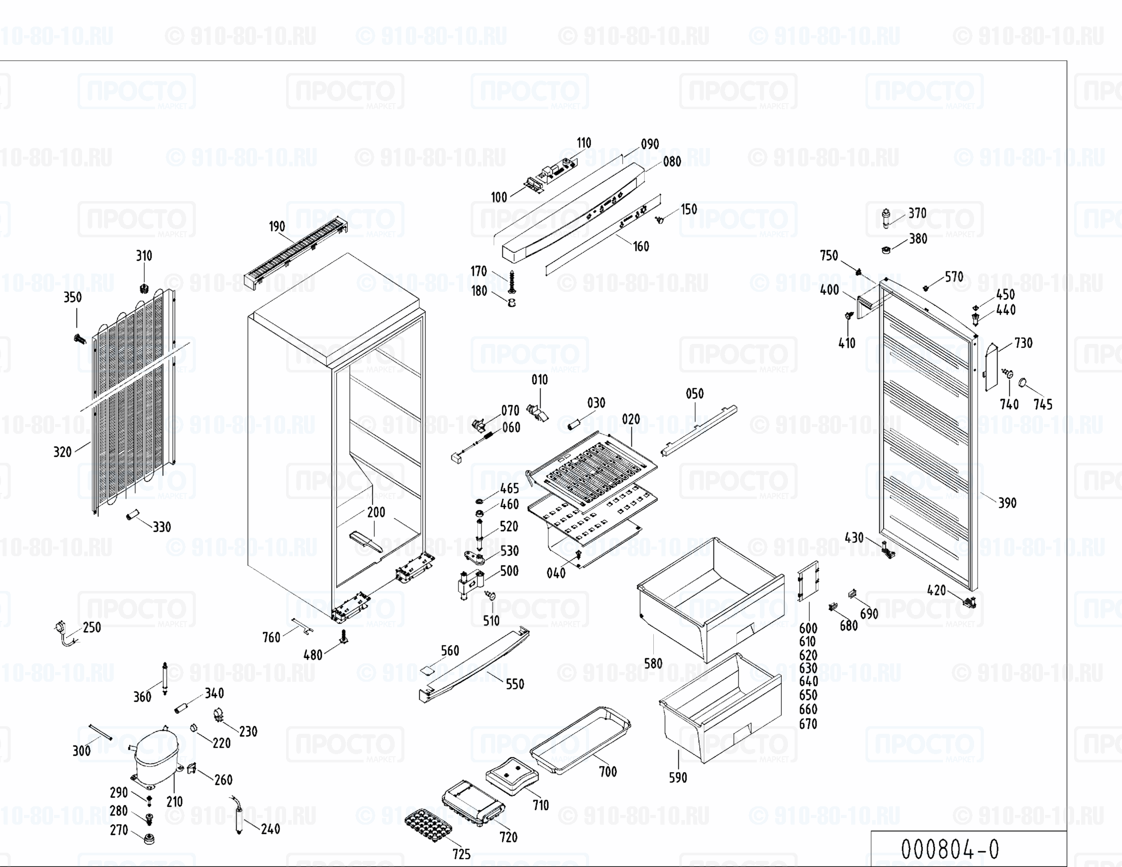 Взрыв-схема холодильника Liebherr GSS 3163-24