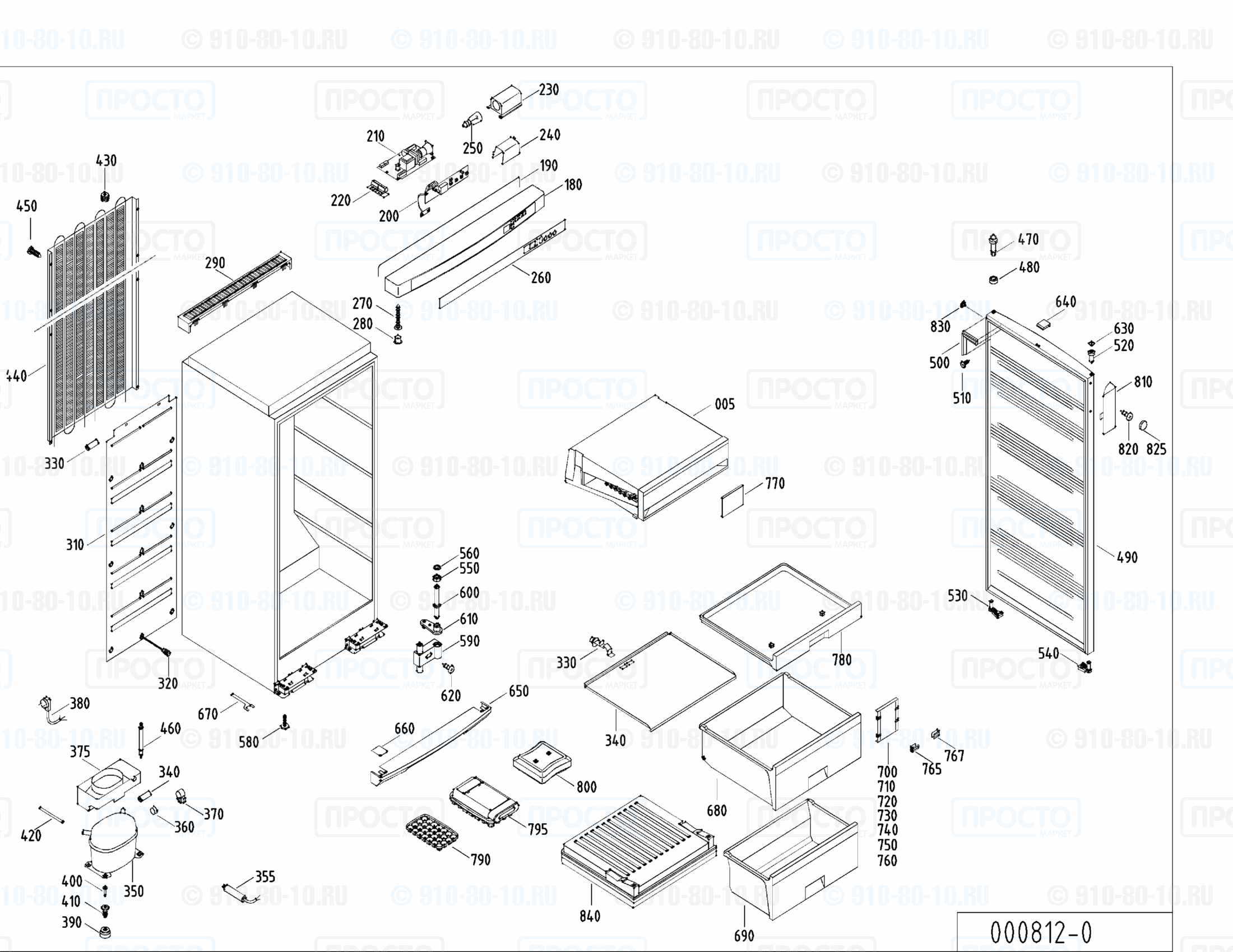 Взрыв-схема запчастей холодильника Liebherr GSN 2926-24