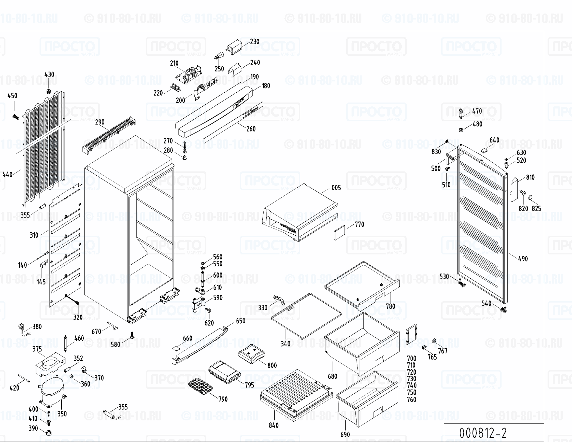 Взрыв-схема запчастей холодильника Liebherr GSN 3306-24