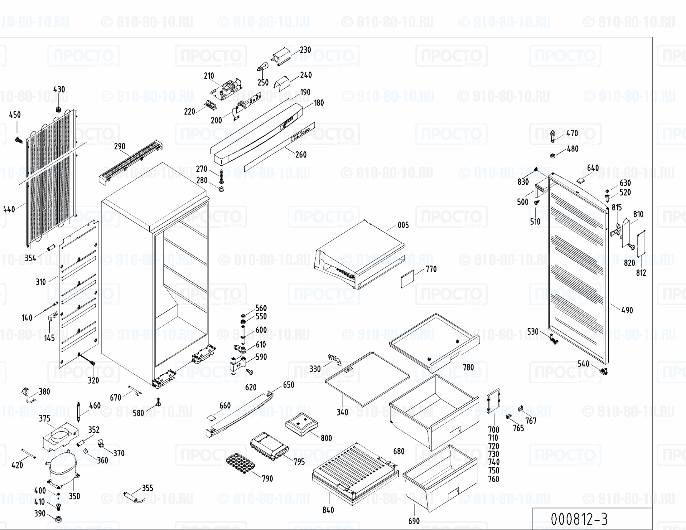 Взрыв-схема запчастей холодильника Liebherr GSN 2926-25