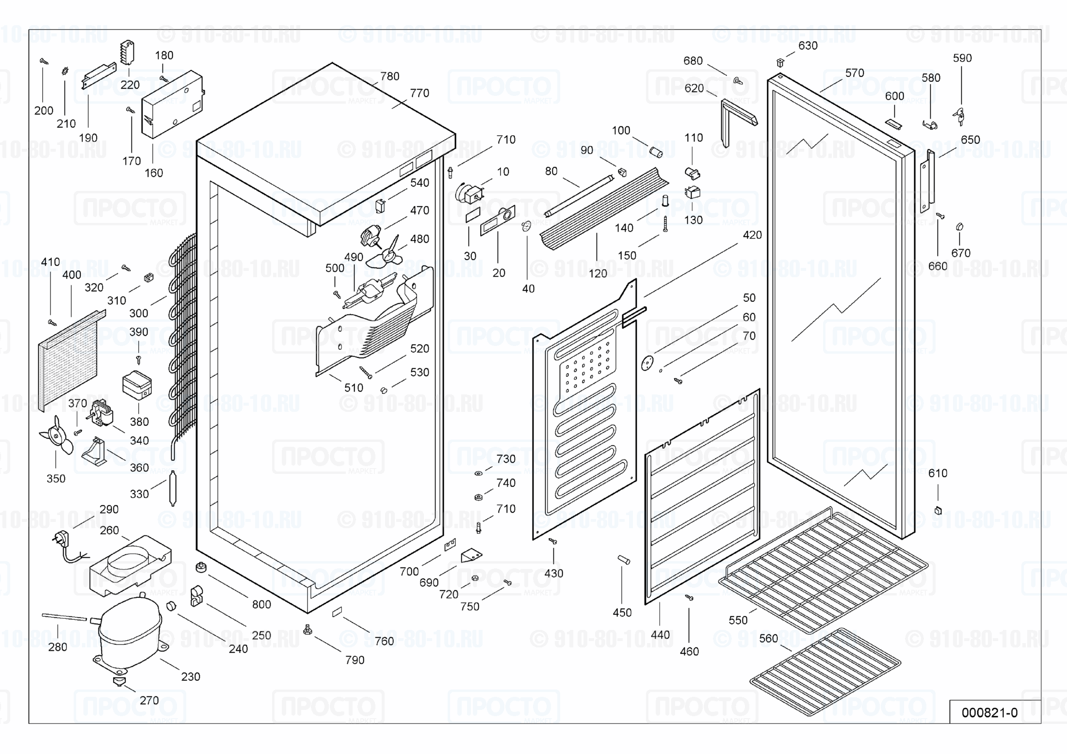 Взрыв-схема запчастей холодильника Liebherr UKS 3502-10